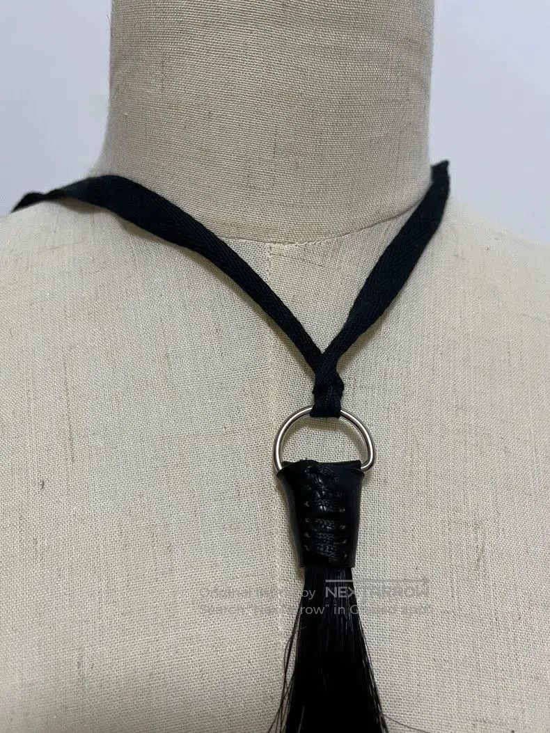 Ann Demeulemeester Black Fur Accessory Belt Tie. Size ONE SIZE - 4 Thumbnail