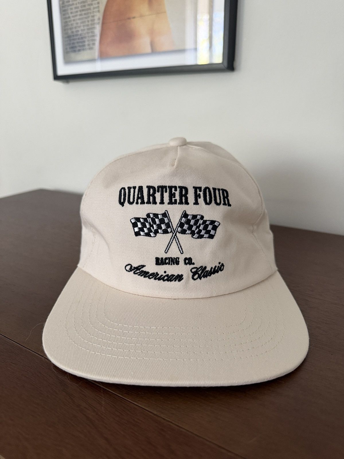Other Quarter Four Collective racing co cream trucker hat Size ONE SIZE - 6 Thumbnail