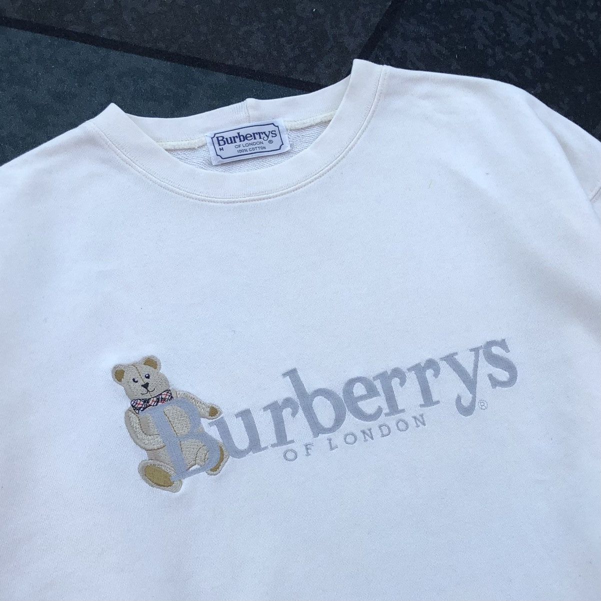 Burberry Vintage Burberrys Embroidery Spellout Sweatshirts Size US M / EU 48-50 / 2 - 2 Thumbnail