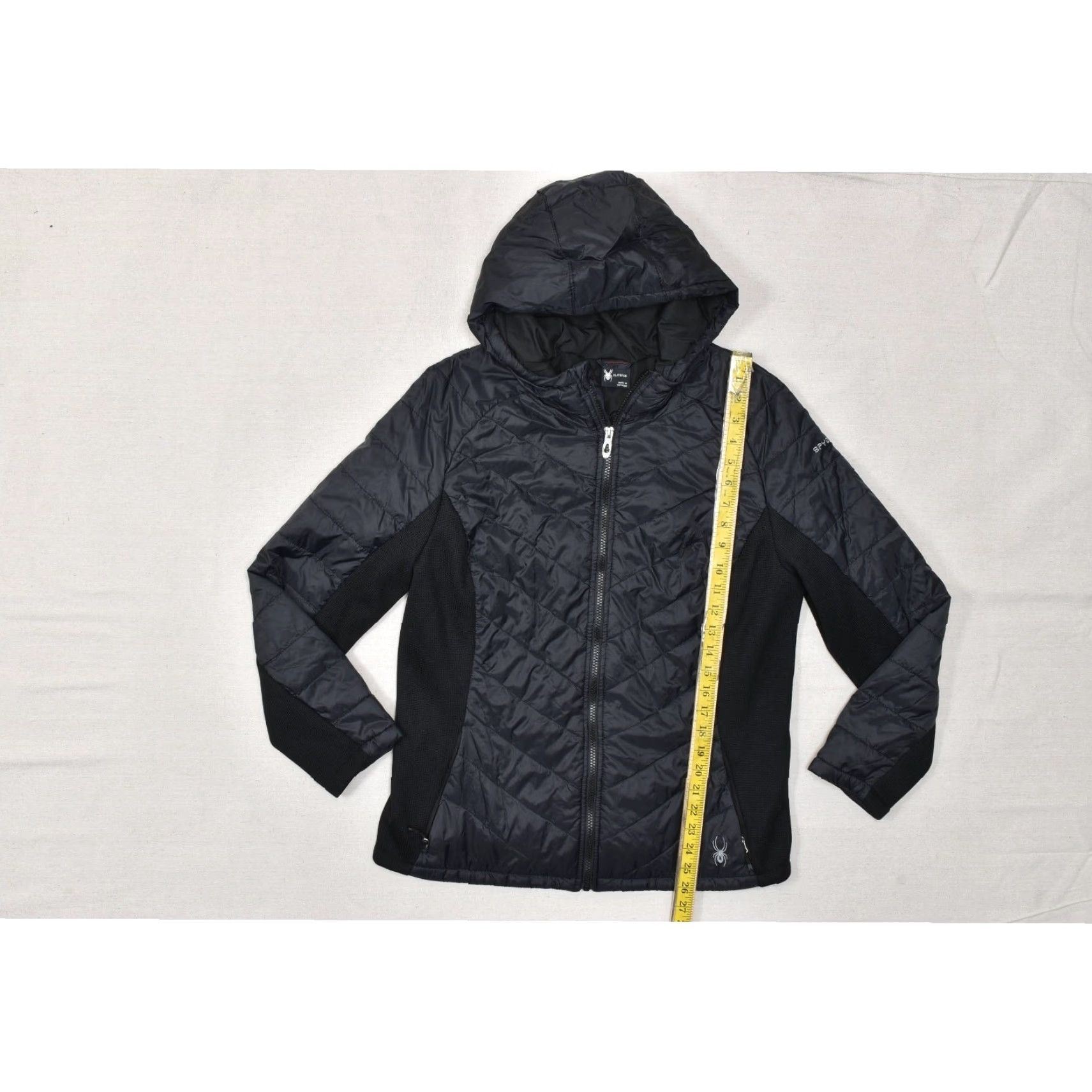 Spyder Spyder Women's Black Puffer Hooded Full Zip Jacket Regular M Polyester Regular Size M / US 6-8 / IT 42-44 - 3 Thumbnail