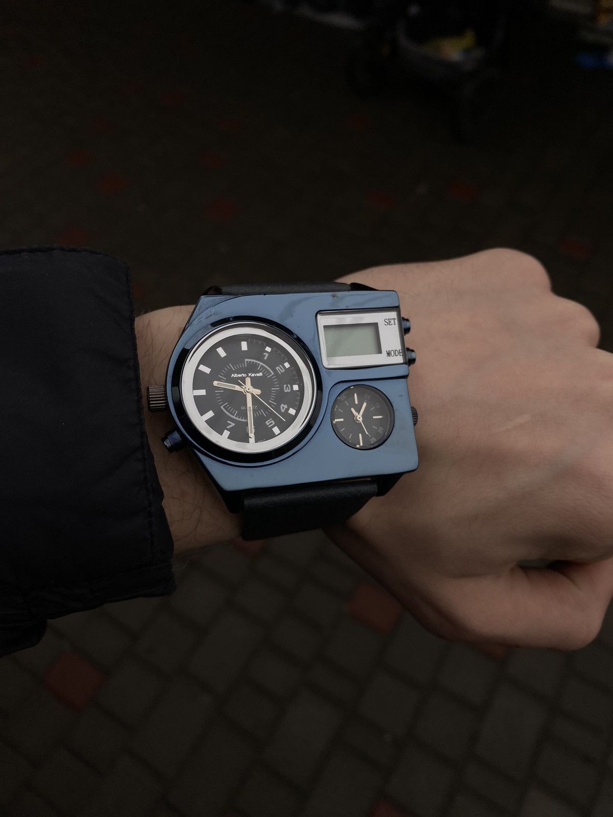 Vintage Futuristic Alberto Kavalli Unique Digital-Analog Watch Size ONE SIZE - 1 Thumbnail