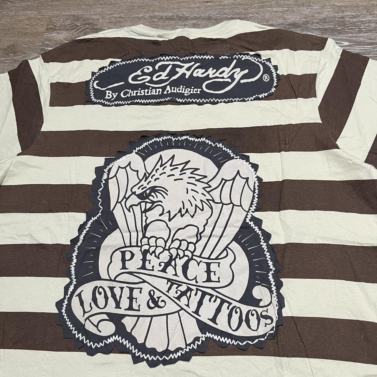 Ed Hardy RARE y2k ed hardy striped tee Size US XXL / EU 58 / 5 - 4 Thumbnail