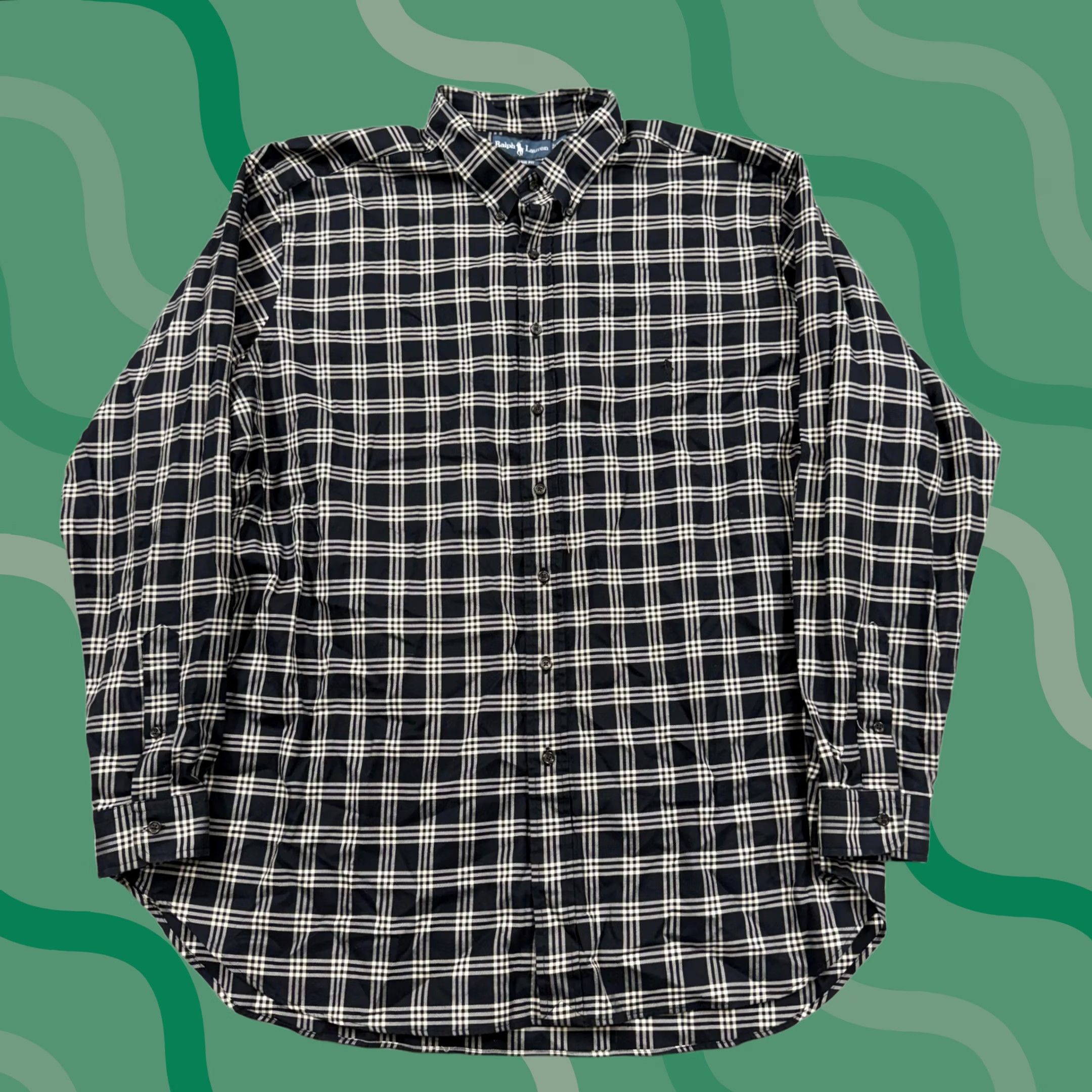 Ralph Lauren Ralph Lauren Shirt Mens 3XLT Blue Plaid Long Sleeve Button Down Classic Fit Size US XXL / EU 58 / 5 - 1 Thumbnail