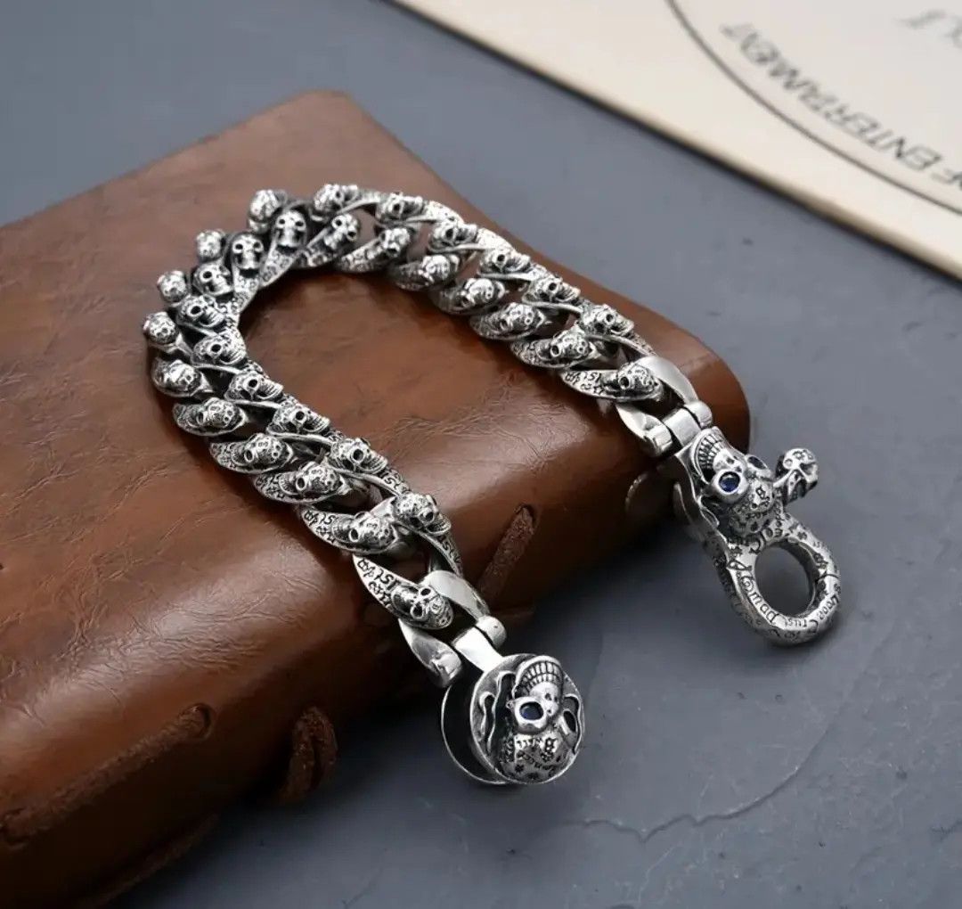 Other Alien Skulls Chain Link Bracelet Clipper Hook Size ONE SIZE - 2 Thumbnail
