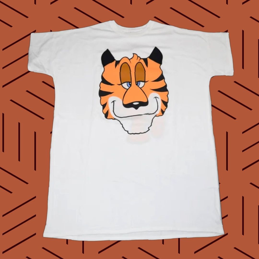 Vintage VINTAGE Flirts 90s 3D Print Tiger Two-Sided Sleeping Shirt One Size White Rare Womens Size ONE SIZE - 1 Thumbnail