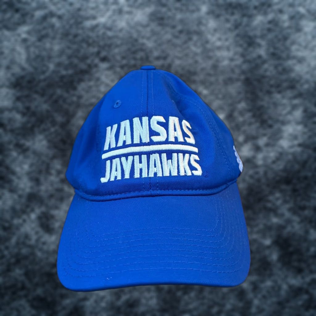 Adidas Adidas Kansas Jayhawks Hat Mens Blue Climalite Adjustable NCAA Baseball Cap KU Hat Mens Blue Size ONE SIZE - 1 Thumbnail