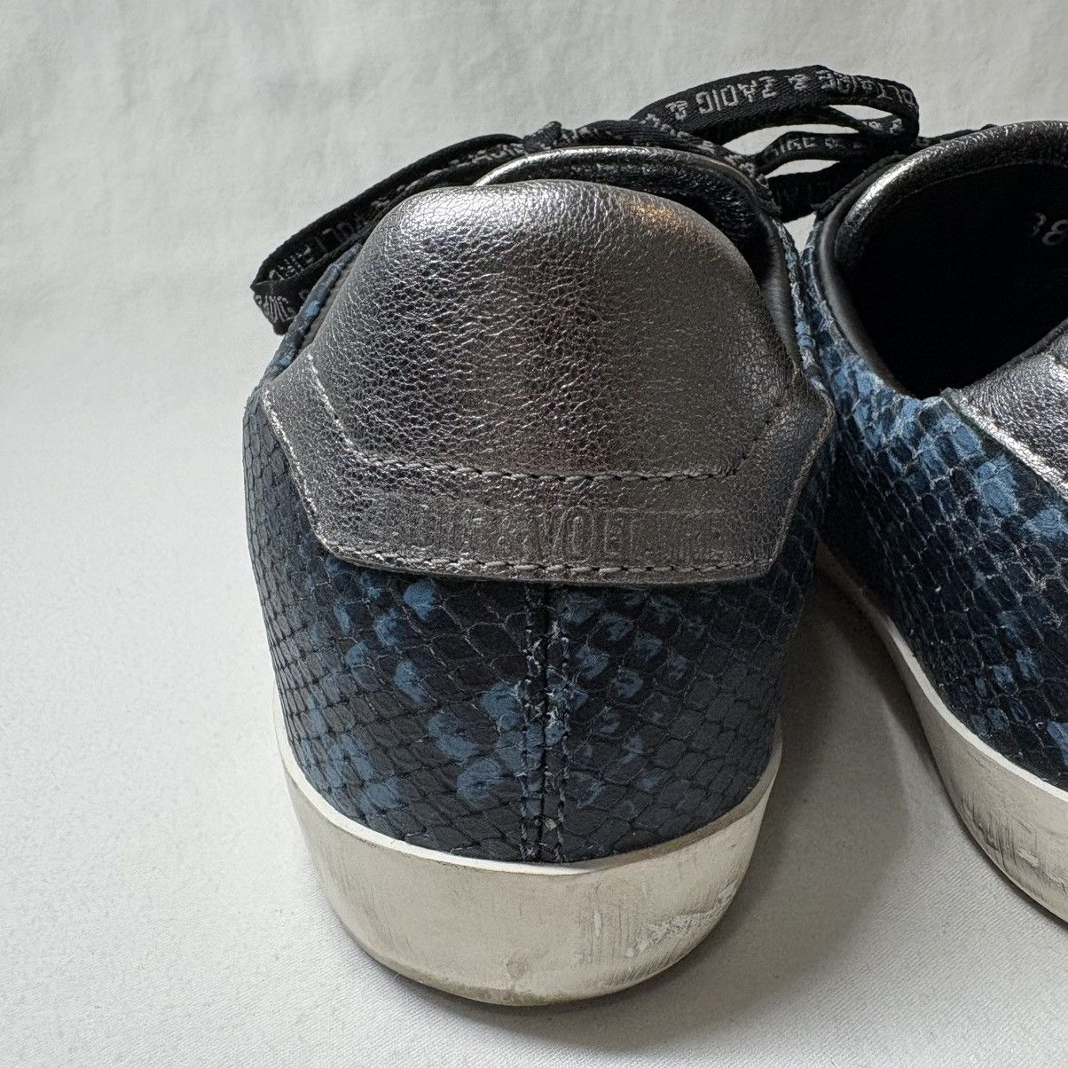 Zadig & Voltaire AUTHENTIC Zadig & Voltaire Blue Snake Sneakers Size US 8 / IT 38 - 6 Thumbnail