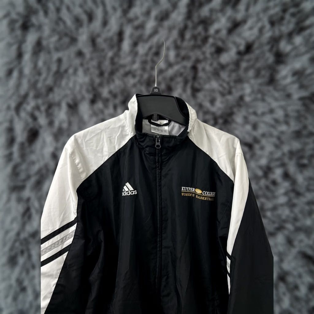 Adidas Adidas Track Jacket Womens XS Black White Full Zip Long Sleeve Tricot Pockets Breathable Lightweight Easy Care Size XS / US 0-2 / IT 36-38 - 1 Thumbnail