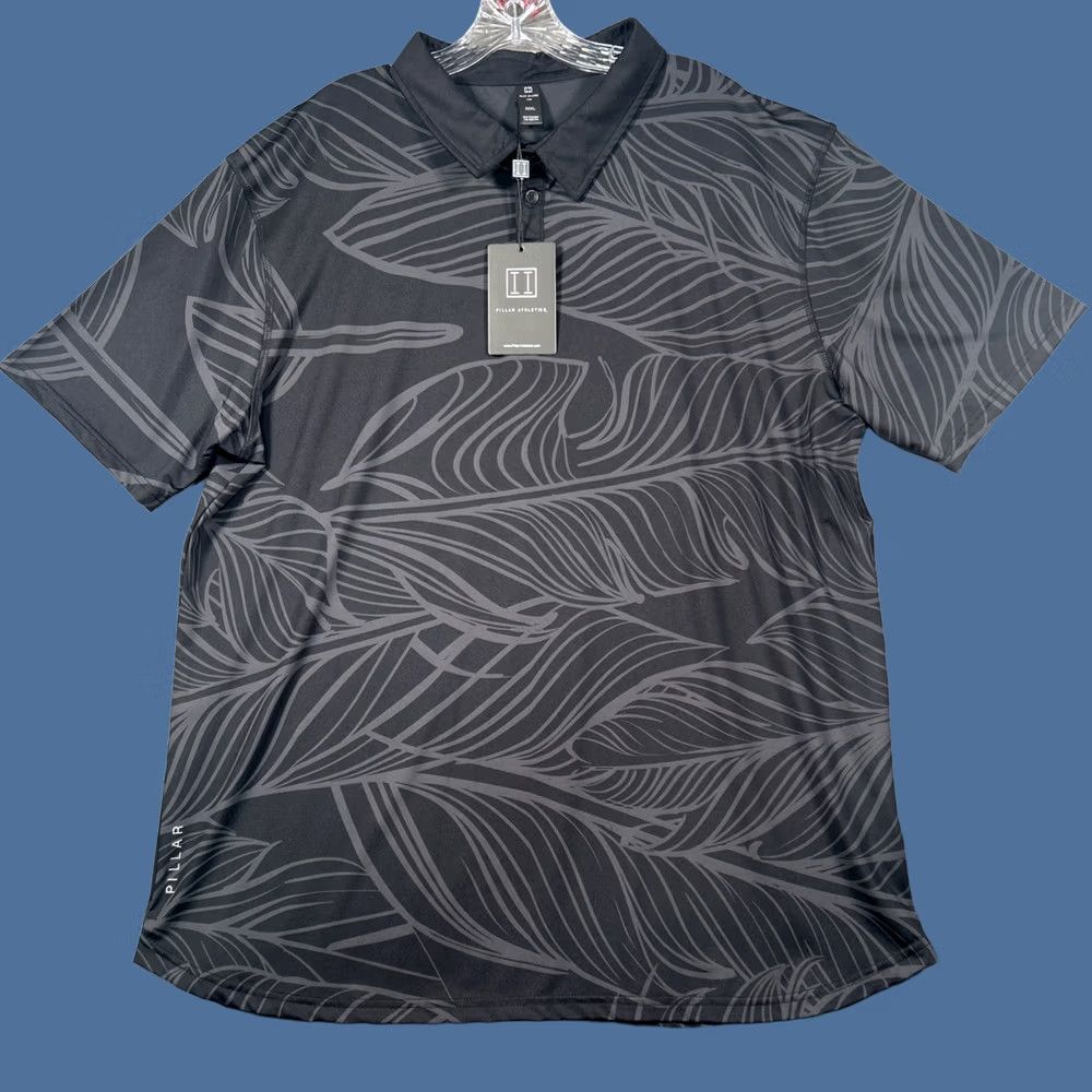 Vintage Pillar Athletics Golf Polo Four Way Stretch Black Size 3XL Mens Size US XXL / EU 58 / 5 - 1 Thumbnail