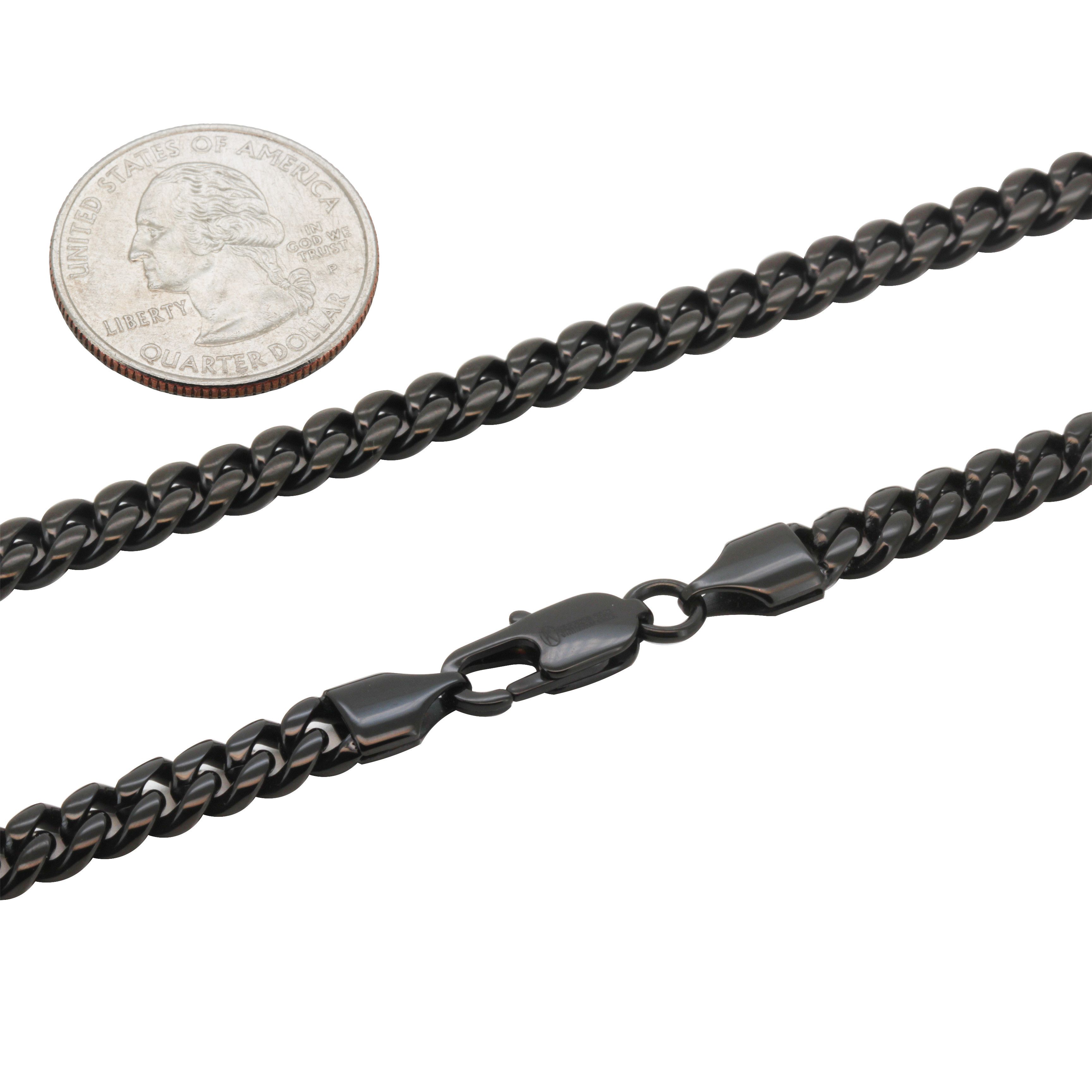 Other 316L SS Black 6mm Miami Cuban Link Bracelet 8” Size ONE SIZE - 2 Thumbnail