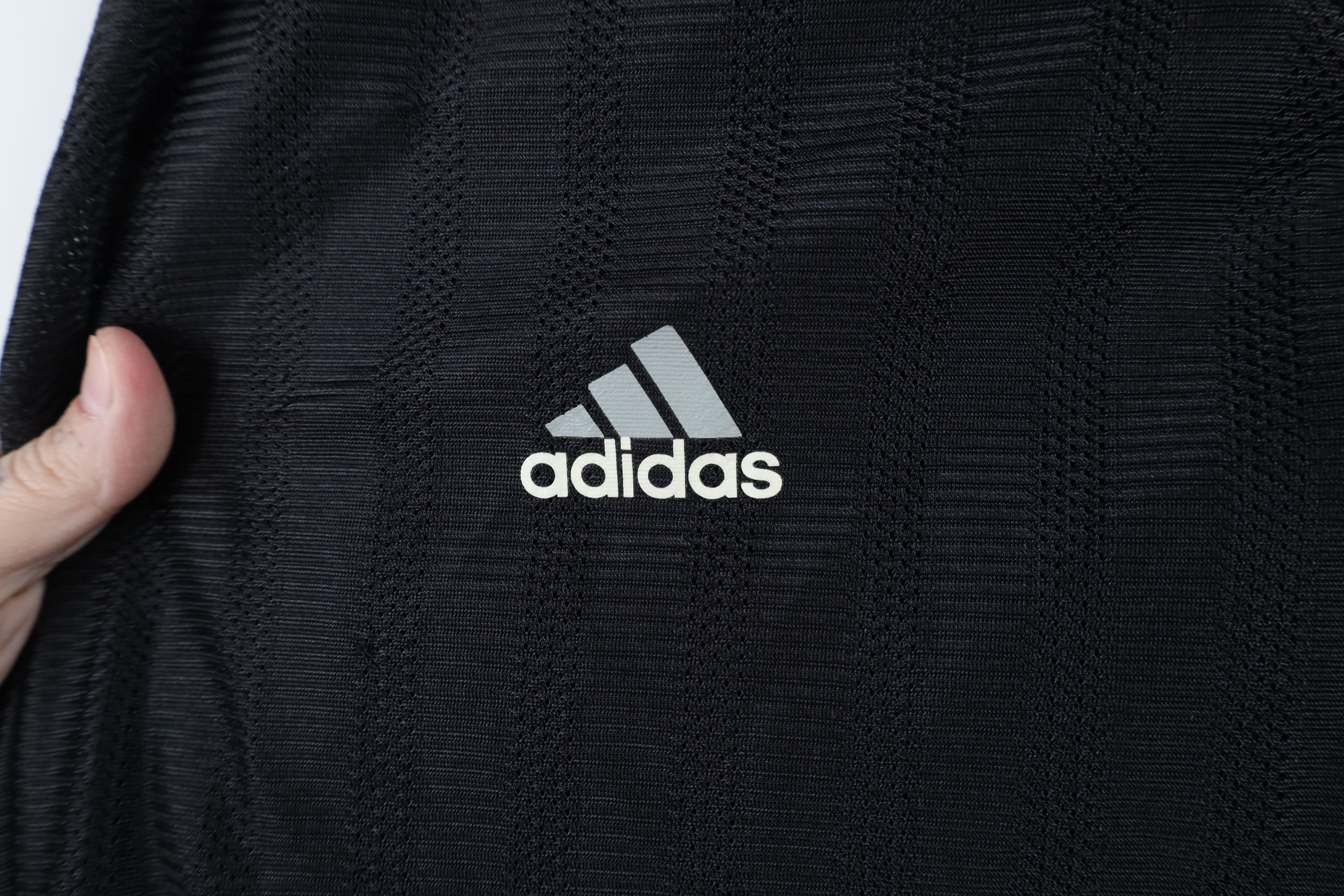 Adidas × Vintage Vintage 90s Adidas Striped Mesh Futbol Soccer Jersey T-Shirt Size US XL / EU 56 / 4 - 5 Thumbnail