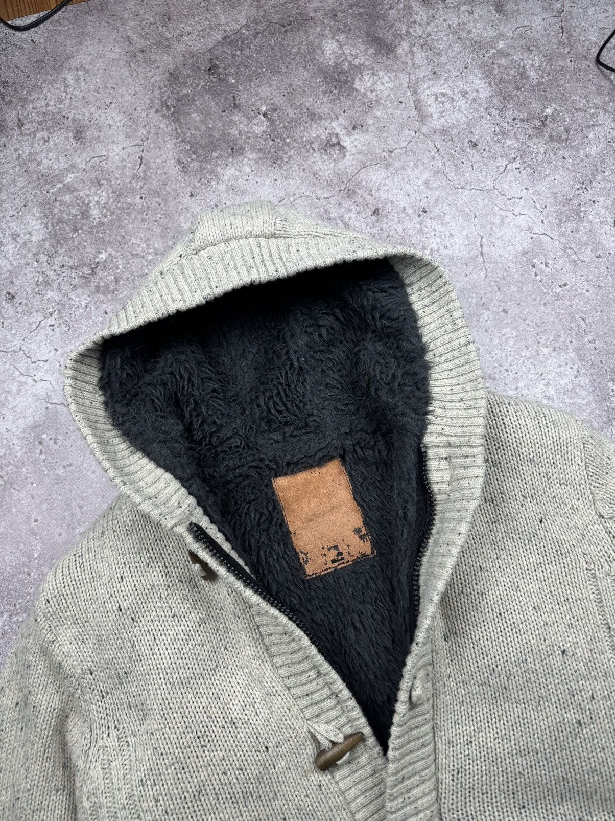 If Six Was Nine If Six Was Nine LGB Styled Knitted Fur Brown Y2K Zip Hoodie Size US L / EU 52-54 / 3 - 4 Thumbnail