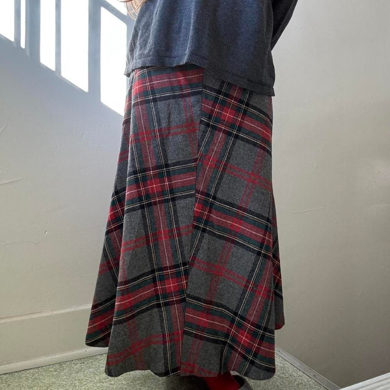Handmade Vintage Handmade Plaid Midi Skirt Festive Holiday 28 Xmas Size 28" / US 6 / IT 42 - 7 Thumbnail