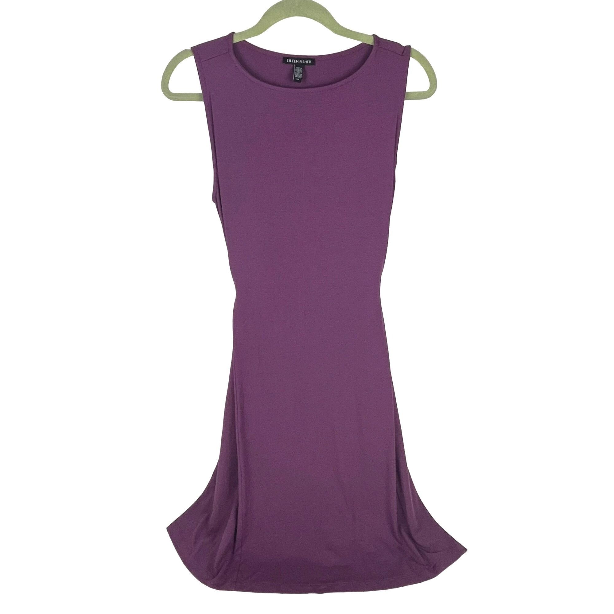 Eileen Fisher Eileen Fisher Sleeveless Dress Purple Jersey-Knit Sz. S Size S / US 4 / IT 40 - 1 Thumbnail
