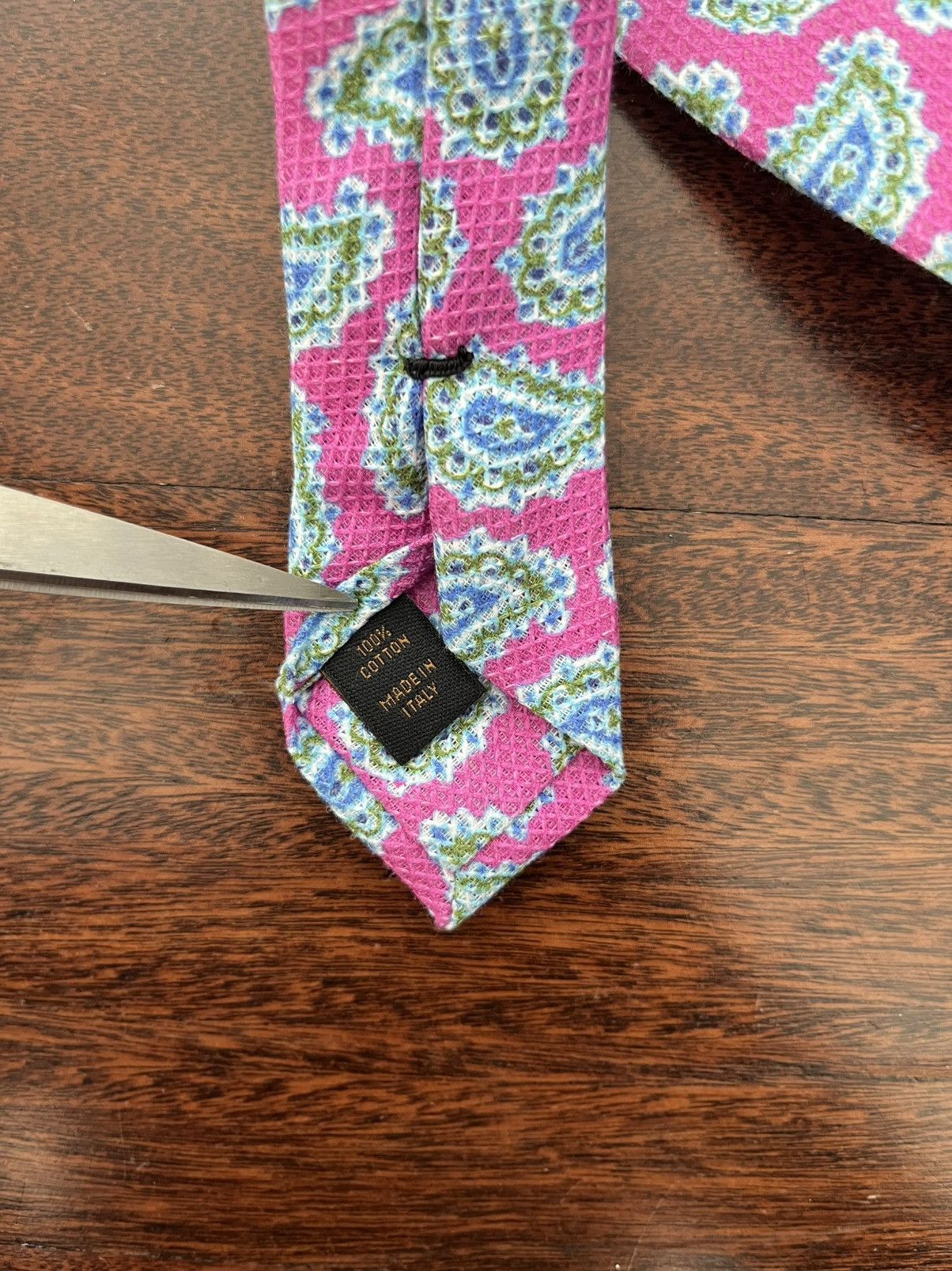 Jos. A. Bank Jos A Bank Reserve Pink Paisley Cotton Tie Size ONE SIZE - 3 Thumbnail