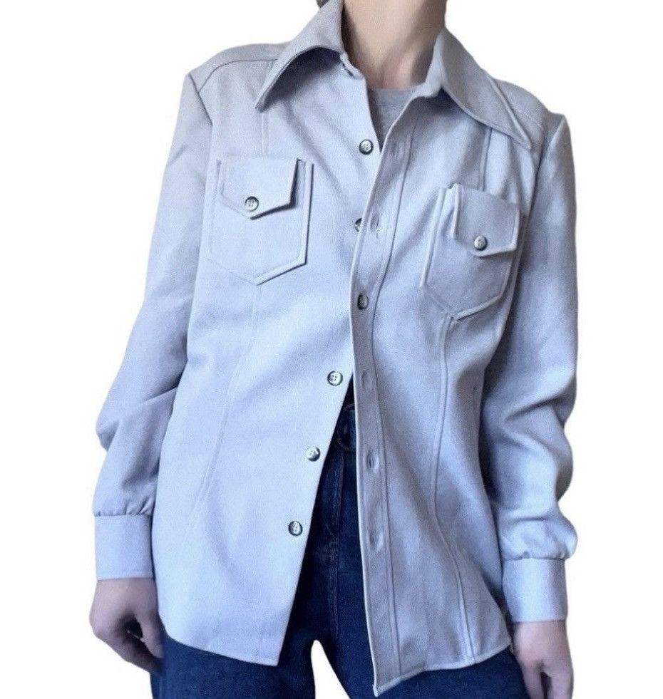 NWT Vintage 1970’s DonnKenny Gray Button Down Shirt Blazer