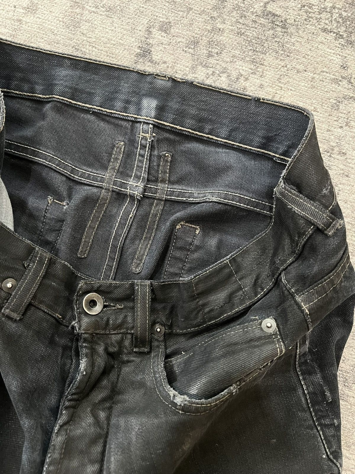 Rick Owens Rick owens olmar&mirta waxed detroit jeans Size US 30 / EU 46 - 6 Thumbnail