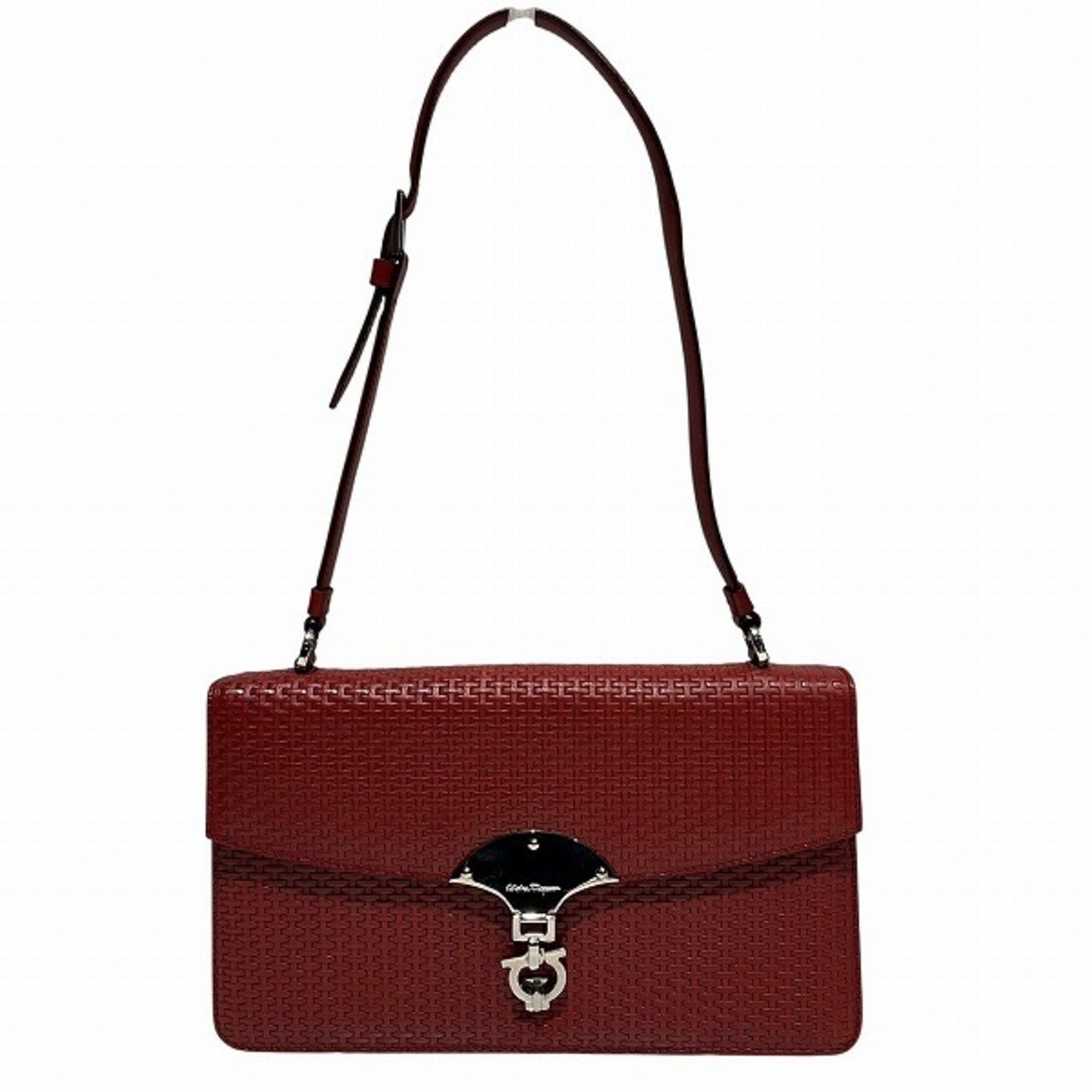 Salvatore Ferragamo Ferragamo Gancini AF-213288 Women's Shoulder Bag