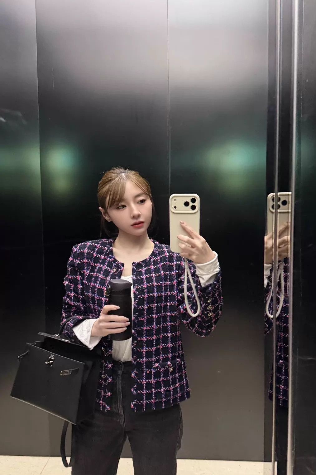 Chanel Chanel 24P Check Tweed Jacket 34FR 99 New w/ Tags Size XS / US 0-2 / IT 36-38 - 8 Thumbnail