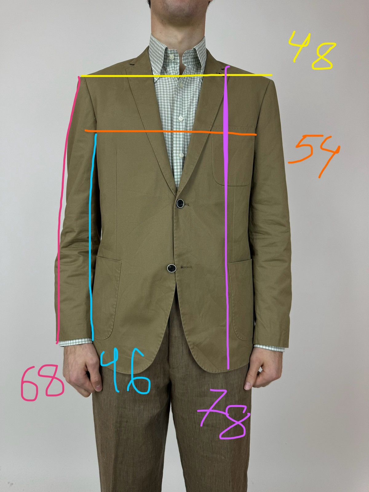 Chevignon Chevignon Sport Cotton Blazer Jacket Unlined Toscana Pockets Size 54R - 14 Thumbnail
