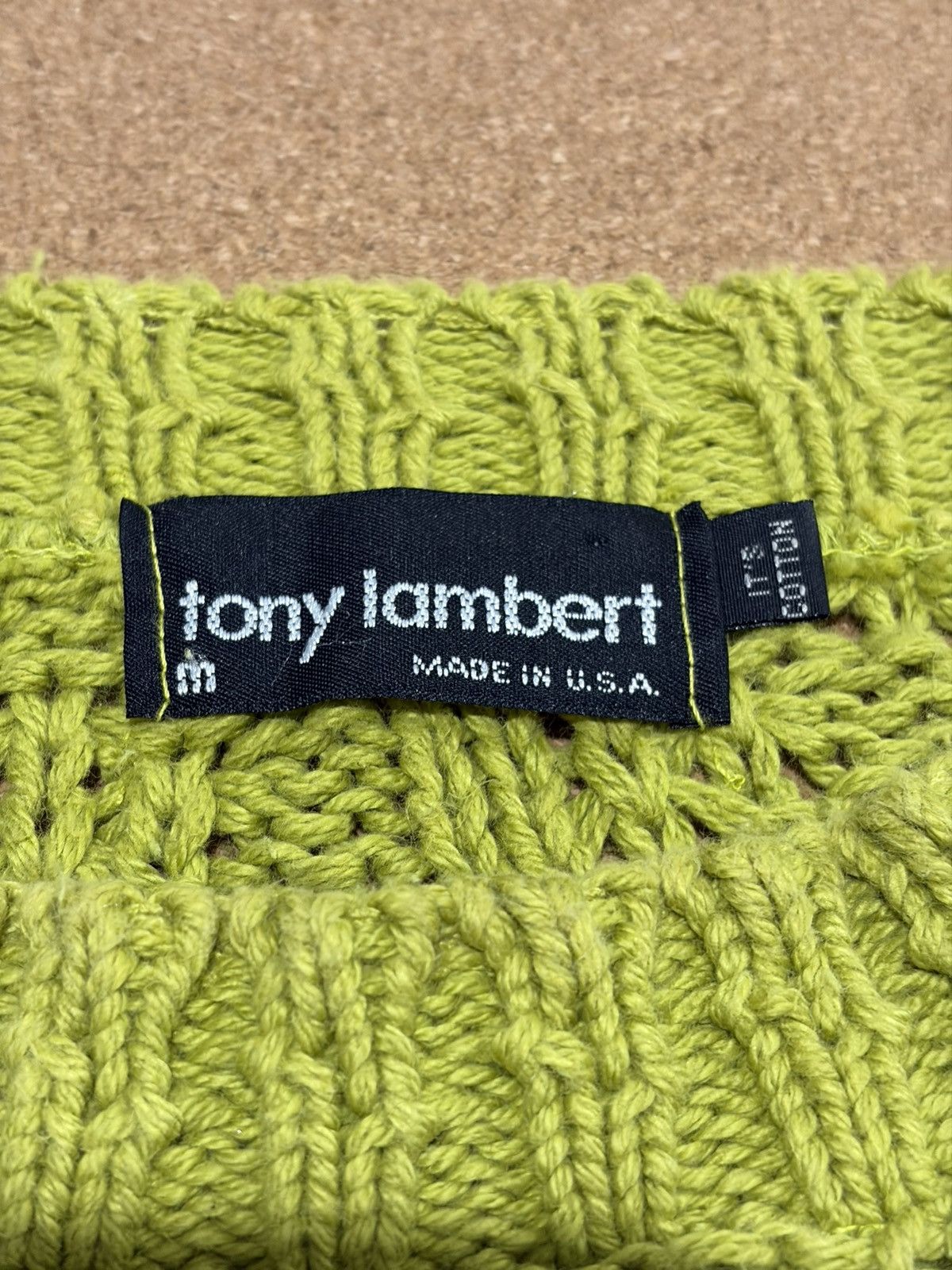 Other Tony Lambert Sweater Womens Medium Textured Knit USA Vtg Size M / US 6-8 / IT 42-44 - 4 Thumbnail