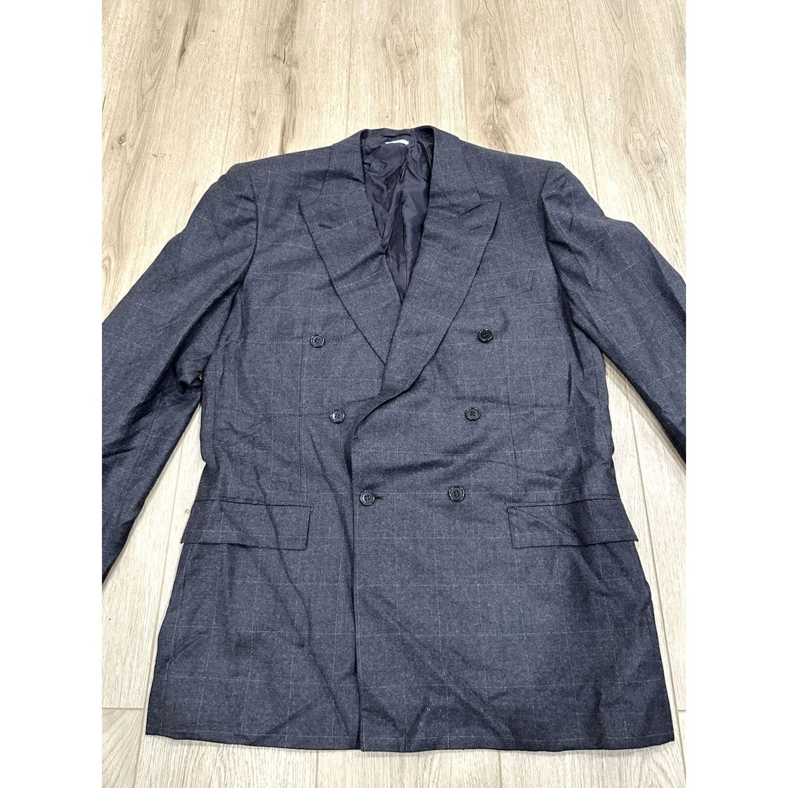Brioni Brioni Suit Jacket Brioni Made in Italy Blue Grey Plaid Multicolor 43 Regular Men Jacket Blazer Barney's New York့် Size 46R - 3 Thumbnail