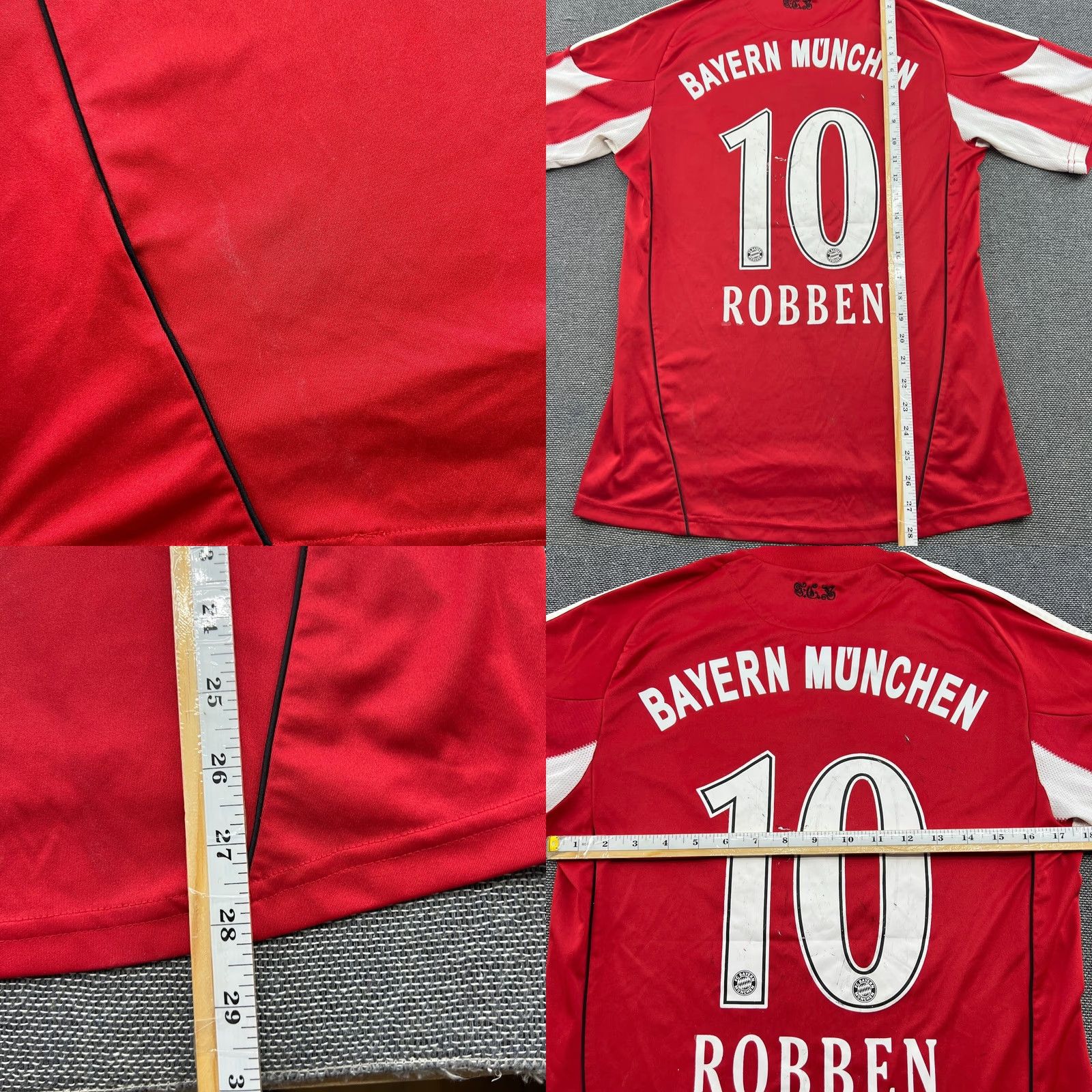 Adidas adidas Bayern Munich 2010 2011 Home #10 Arjen Robben Mens Football Jersey S Size US S / EU 44-46 / 1 - 11 Thumbnail