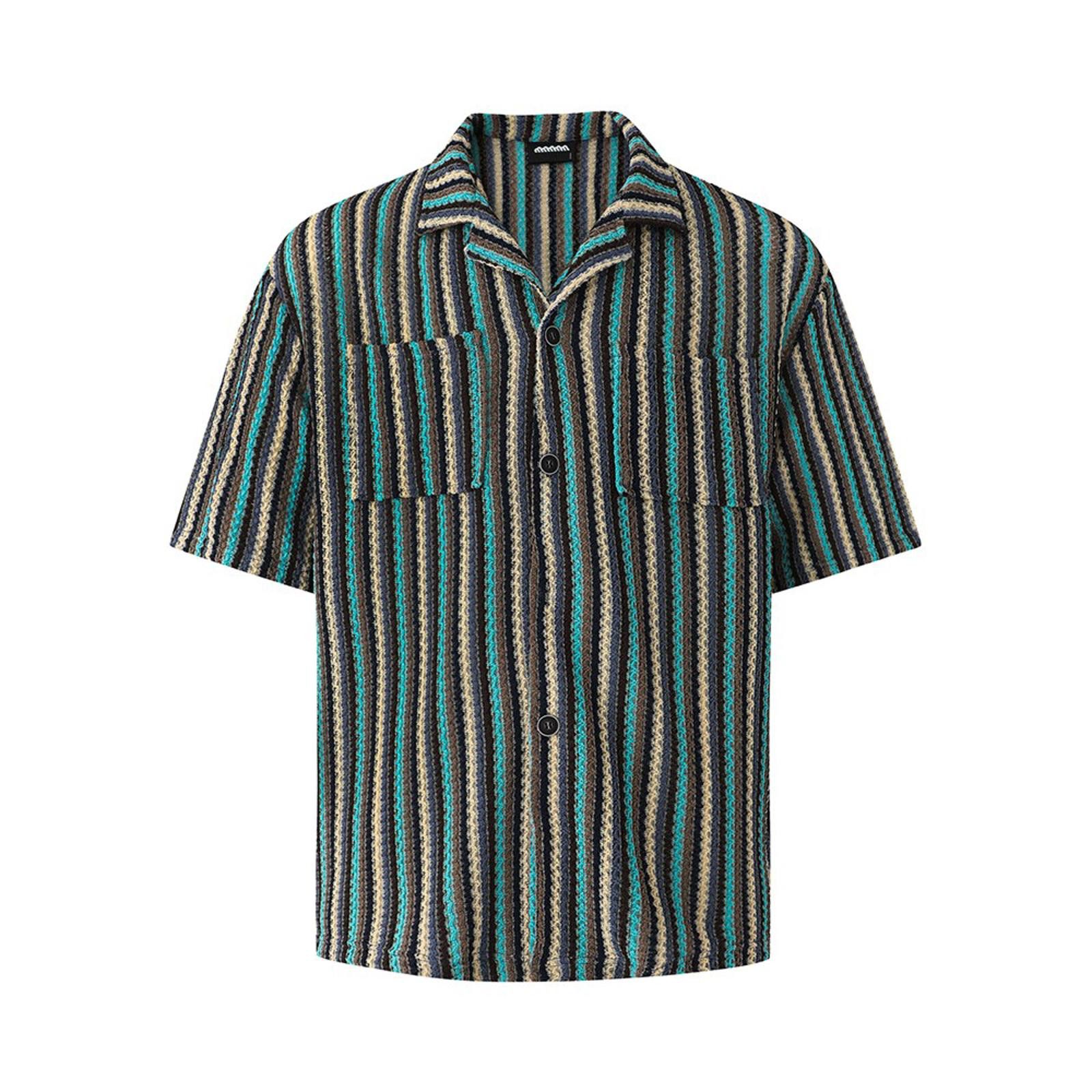 Other Striped Button Short Sleeve Shirt Size US M / EU 48-50 / 2 - 5 Thumbnail