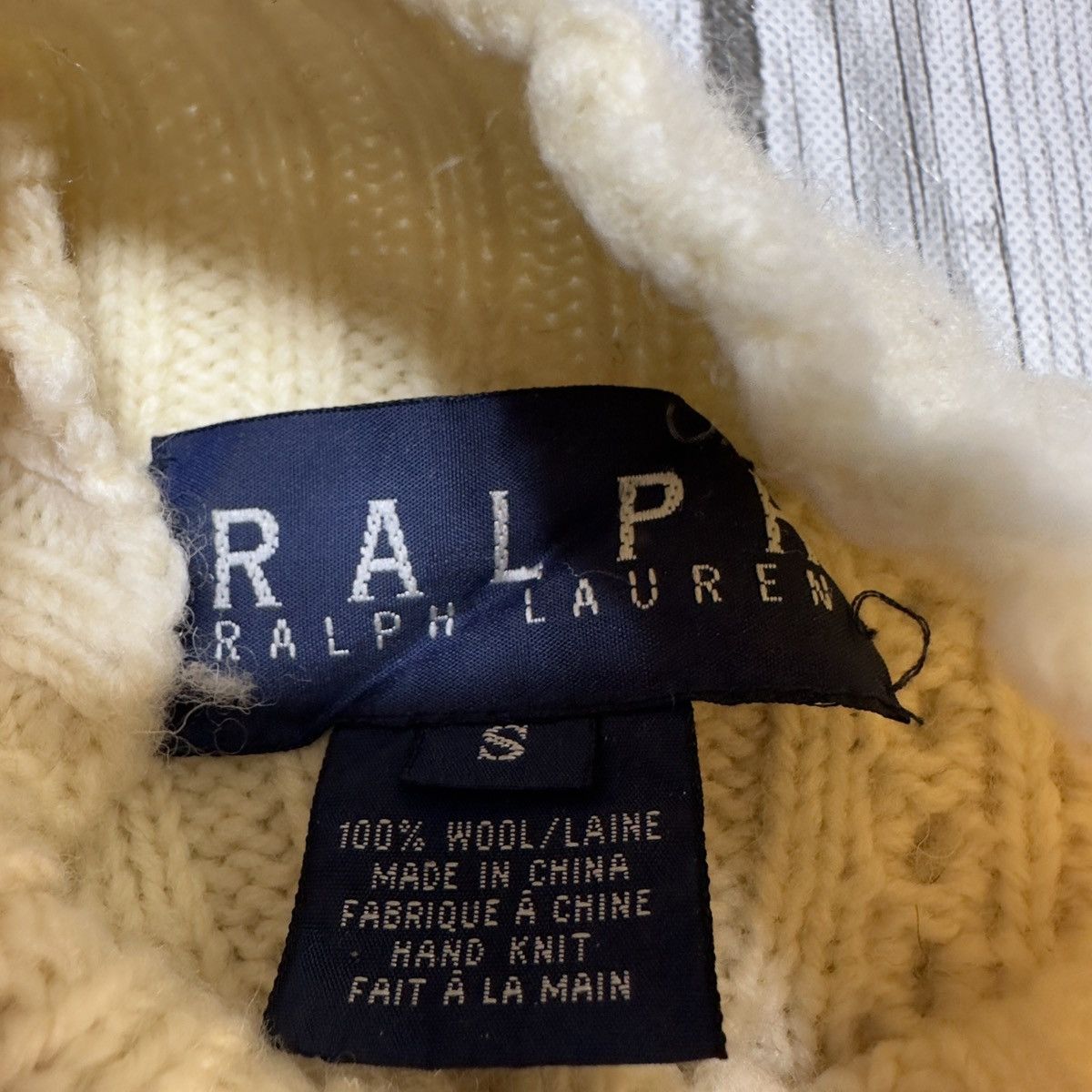 Ralph Lauren × Vintage Vintage Ralph Ralph Lauren hand knit wool sweater Size S / US 4 / IT 40 - 4 Thumbnail