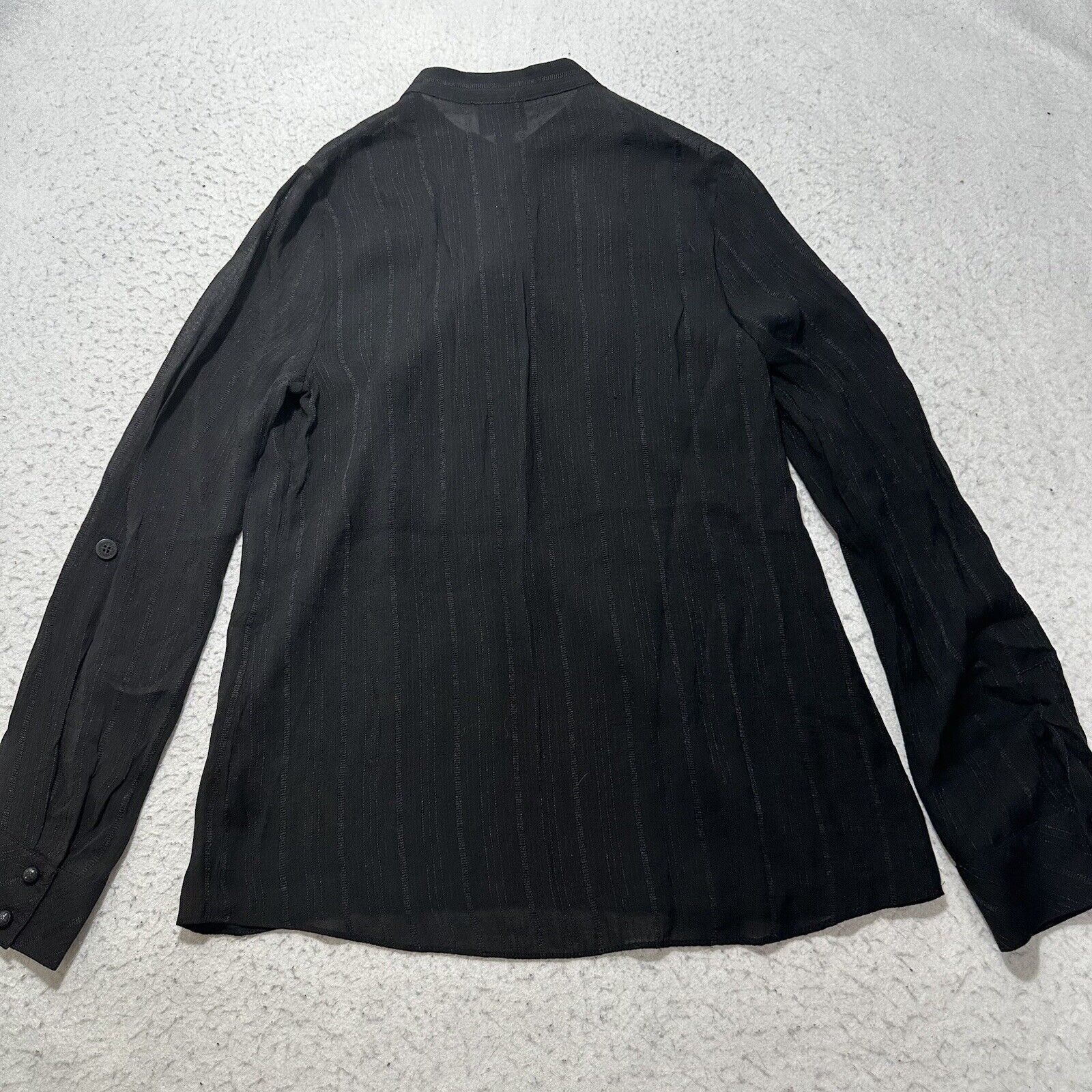 Nicole Miller Nicole Miller Small Button Down Collared Black Blouse Shirt Size S / US 4 / IT 40 - 10 Thumbnail