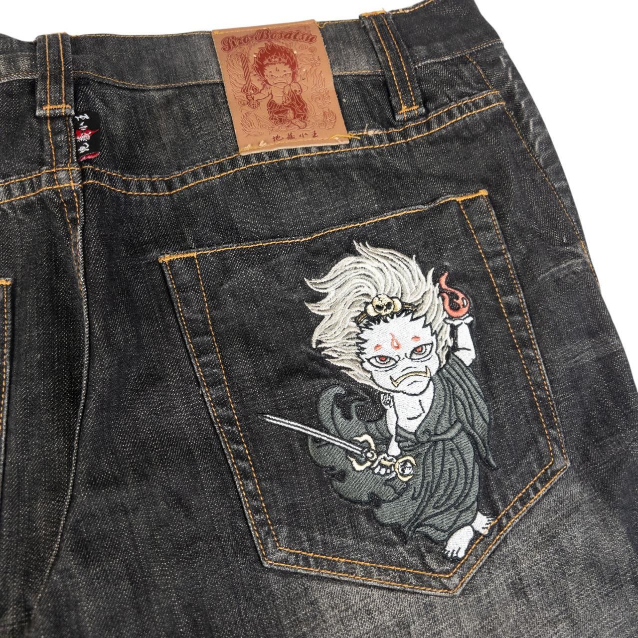 Other Vintage Jizo Bosatsu Embroidered Japanese Denim Jeans W40 Size US 40 / EU 56 - 8 Thumbnail