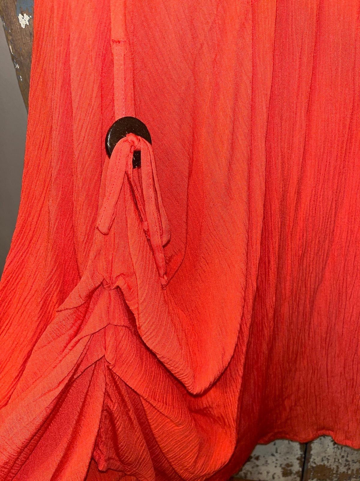 Designer Fun Kaktus womens dress, size XXL, red orange Size XXL / US 16-18 / IT 52-54 - 4 Thumbnail