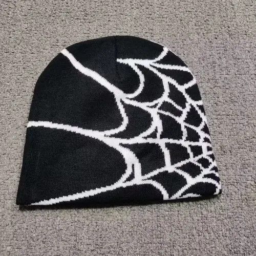 Other Spider Web No Cuff Knit Skully Beanie Hat Black Size ONE SIZE - 4 Thumbnail