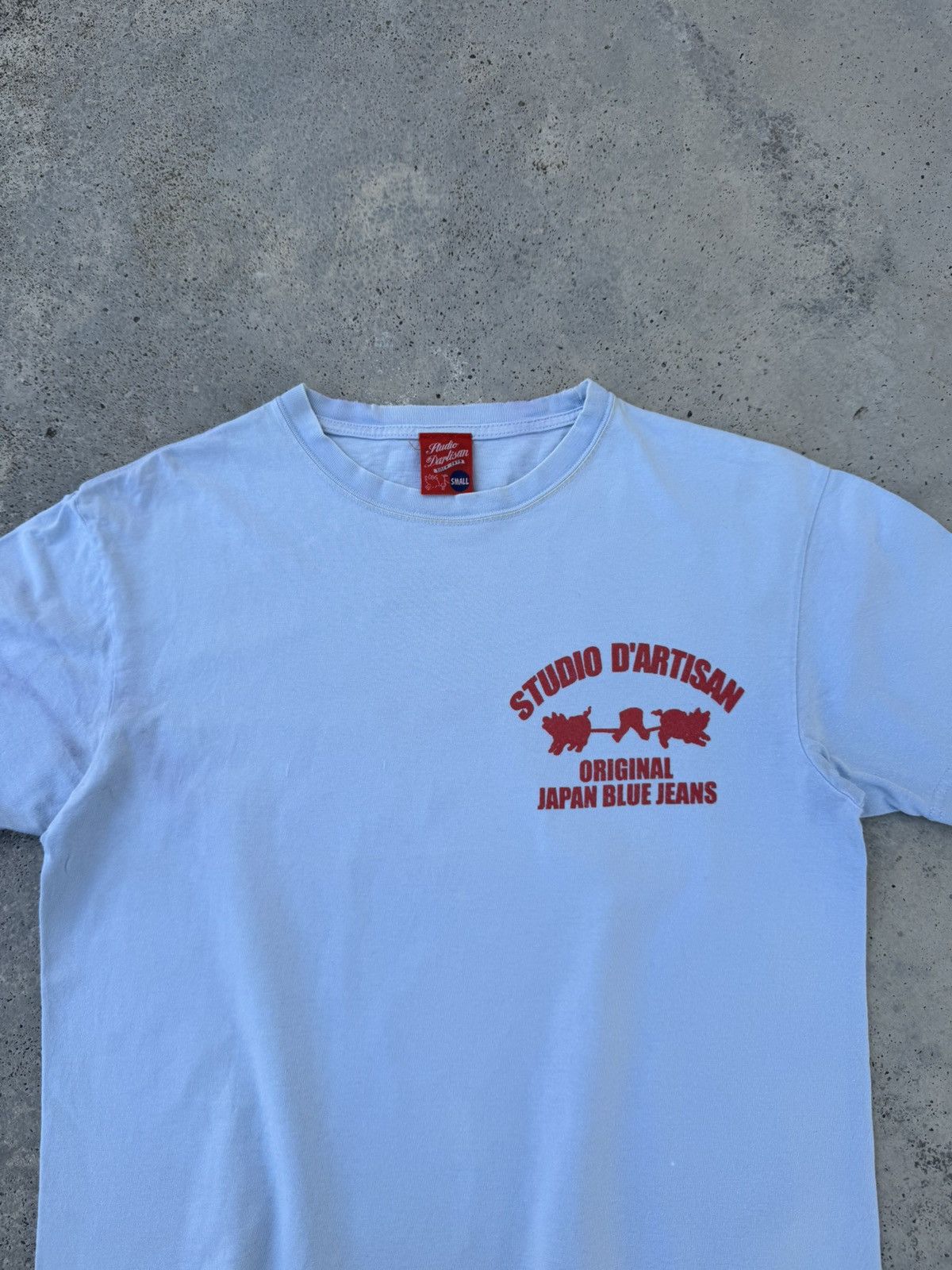 Studio D'Artisan Distressed Studio D'Artisan Pig Tees Light Blue Size US S / EU 44-46 / 1 - 4 Thumbnail