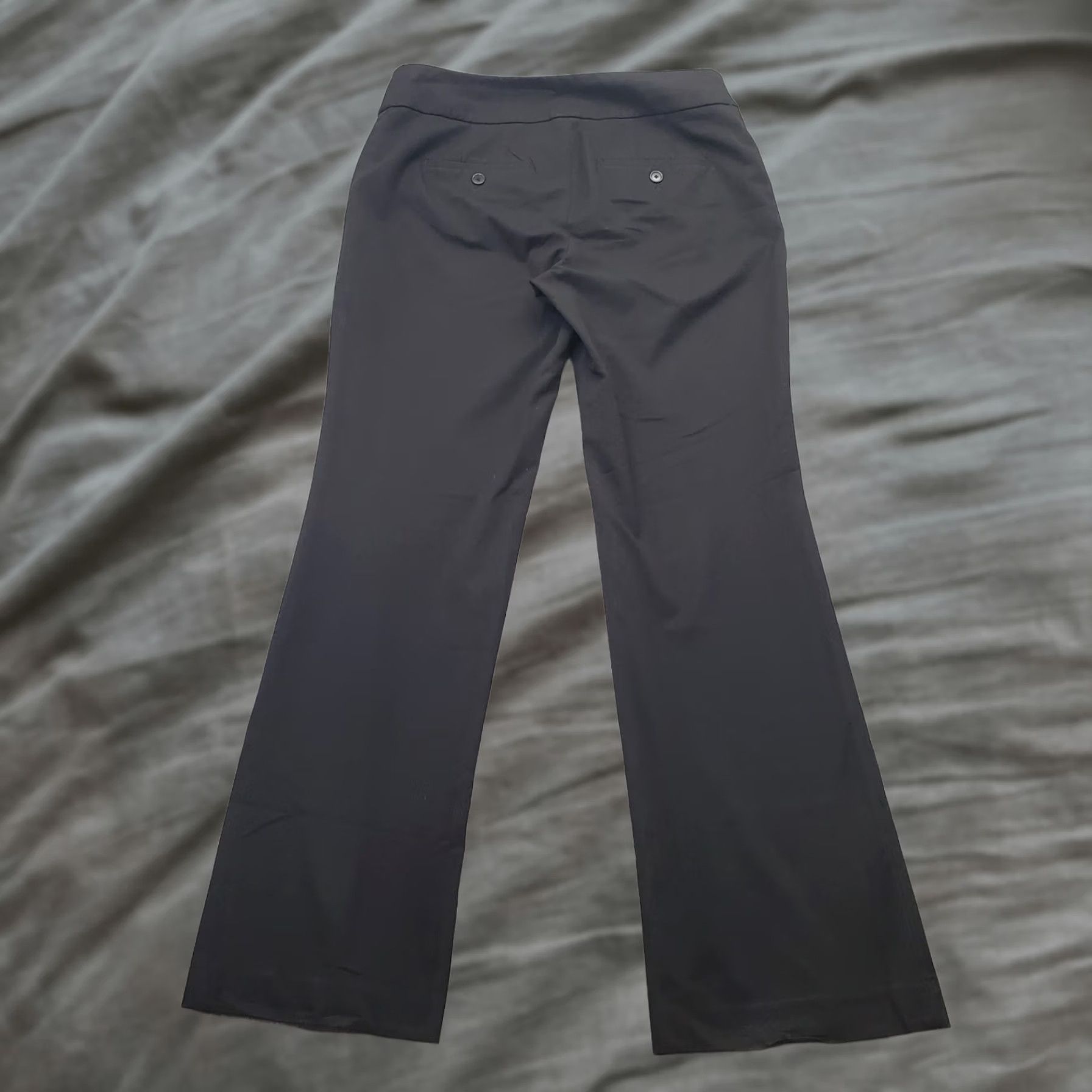 Loft Loft Julie Dress Pants Womens Size 8 Black Flared Leg Hook & Eye Length 32 in Size 30" / US 8 / IT 44 - 1 Thumbnail