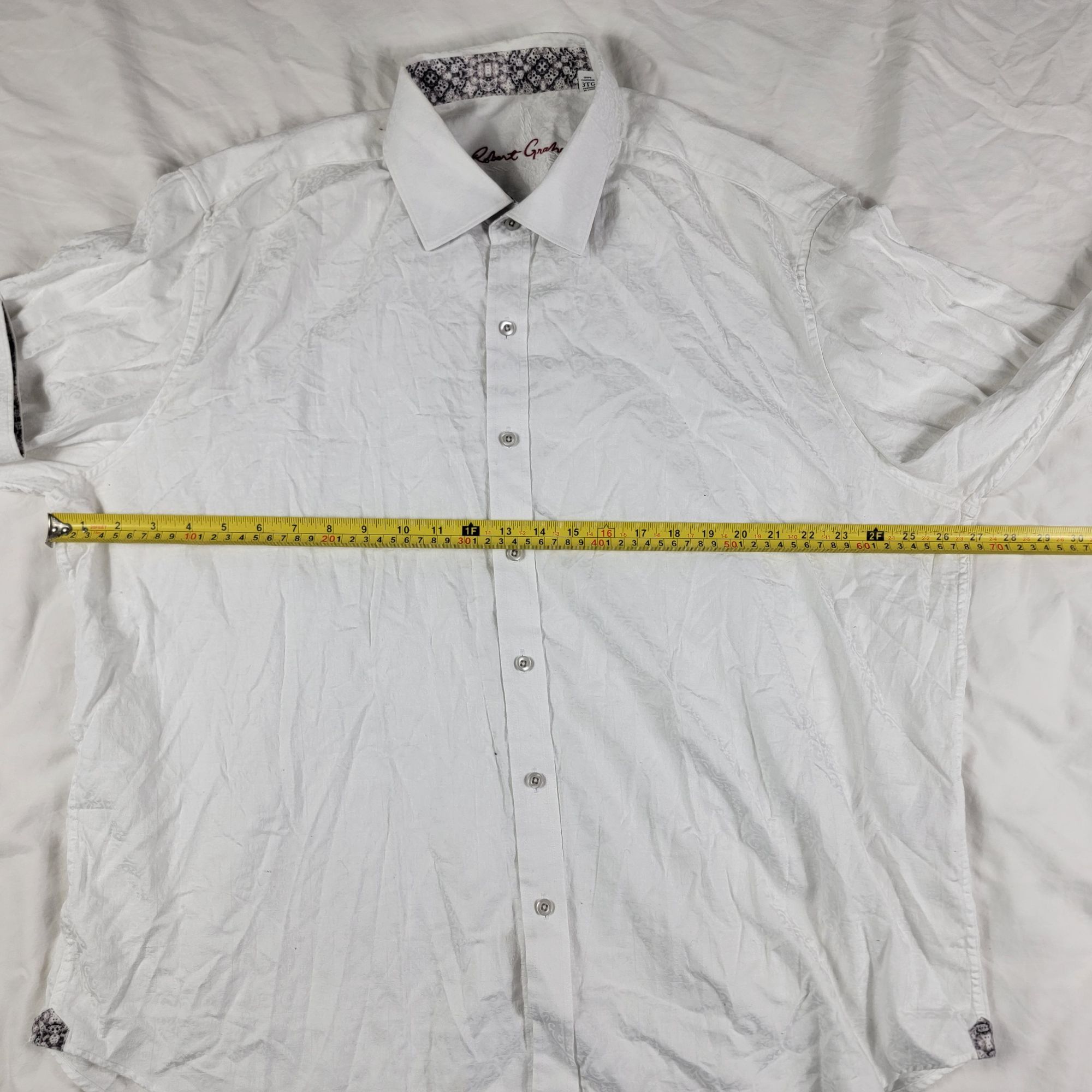 Robert Graham Robert Graham Mens 3XL Classic Fit White Button Down Shirt L Size US XXL / EU 58 / 5 - 6 Thumbnail