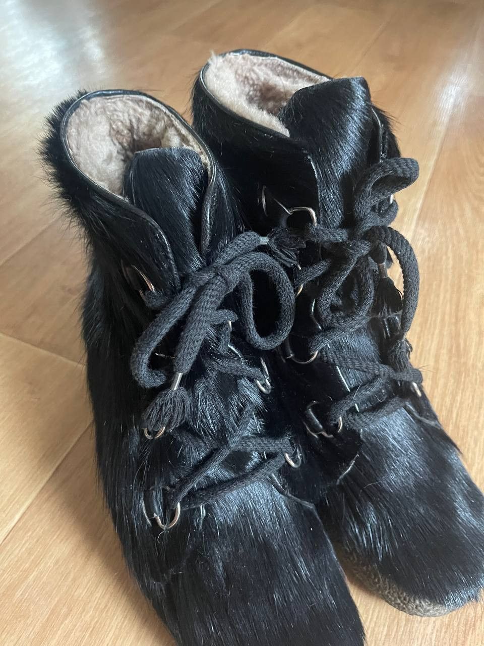Genuine Leather × Japanese Brand × Vintage Genuine Fur Winter Boots Size US 9 / IT 39 - 7 Thumbnail