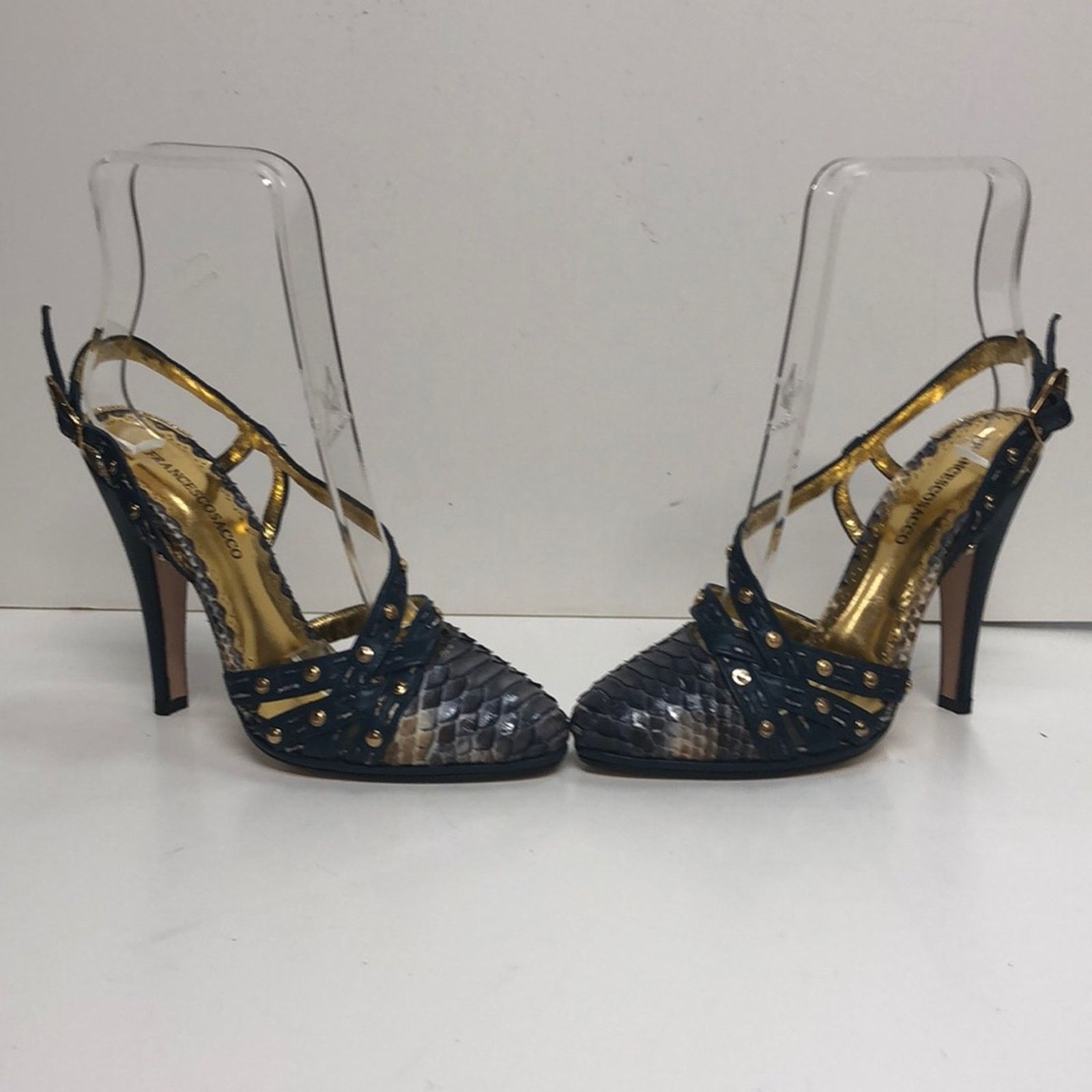 & Other Stories Francesco Sacco Made in Italy Snakeskin High Heel Size US 7 / IT 37 - 3 Thumbnail