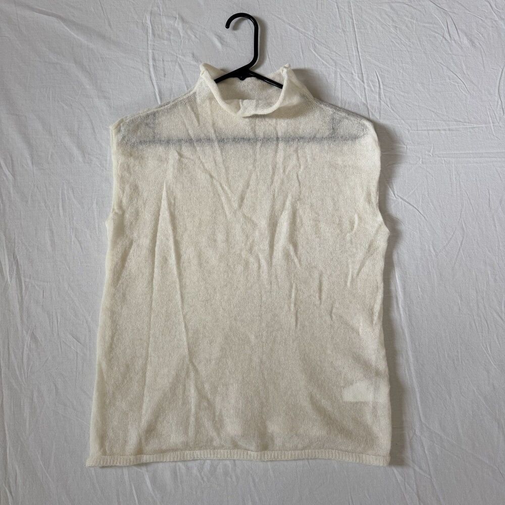 Weekend Max Mara Weekend Max Mara Alpaca Blend Sheer Knit Top Ivory XL Italy Size XL / US 12-14 / IT 48-50 - 4 Thumbnail