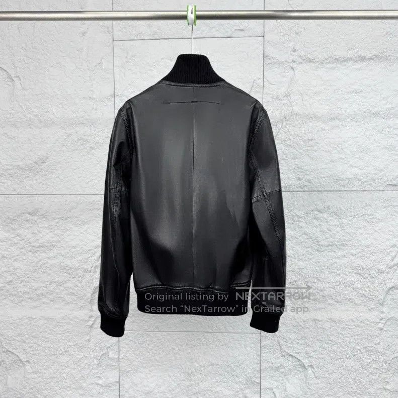 Givenchy Givenchy Size48 Black Button Collar Pocket Leather Jacket Size US M / EU 48-50 / 2 - 2 Thumbnail