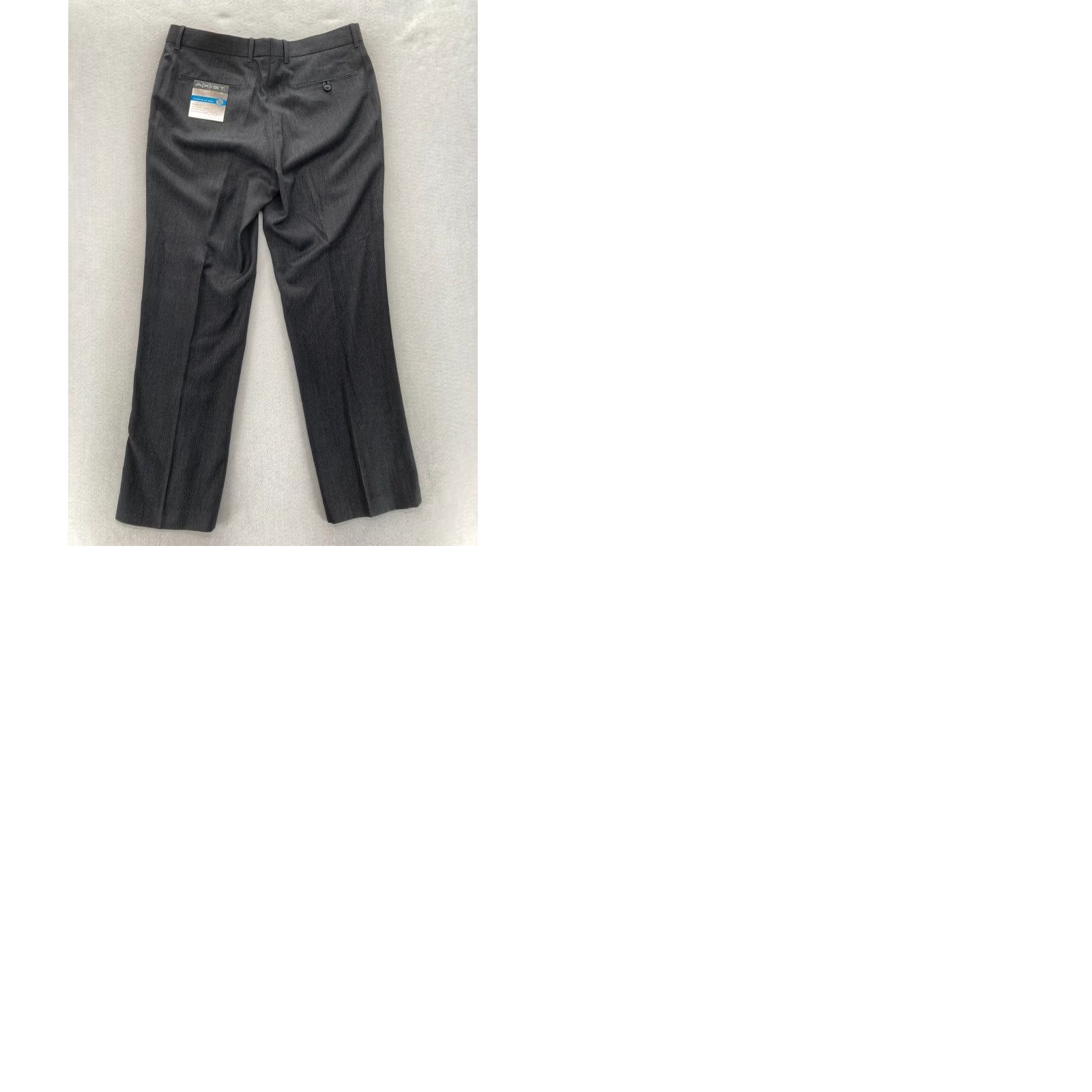 Vintage Axist Dress Pants Mens 36x32 Gray Flat Front Straight Leg Mid Rise Ultra Series Size US 36 / EU 52 - 9 Thumbnail