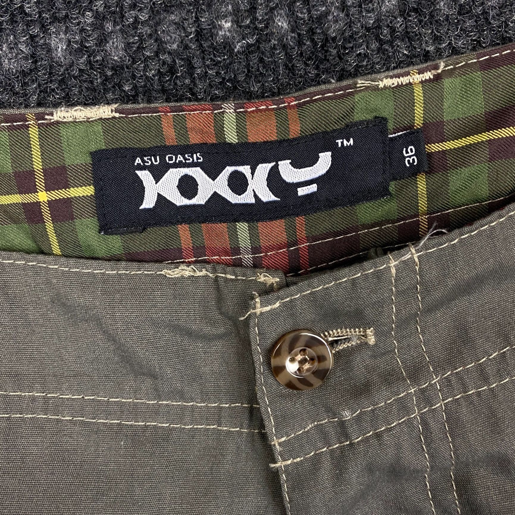 Vintage KXKY Cargo Shorts Mens 36 Green Baggy Relaxed Casual Workwear Cotton Blend Canvas Shorts Size US 36 / EU 52 - 3 Thumbnail