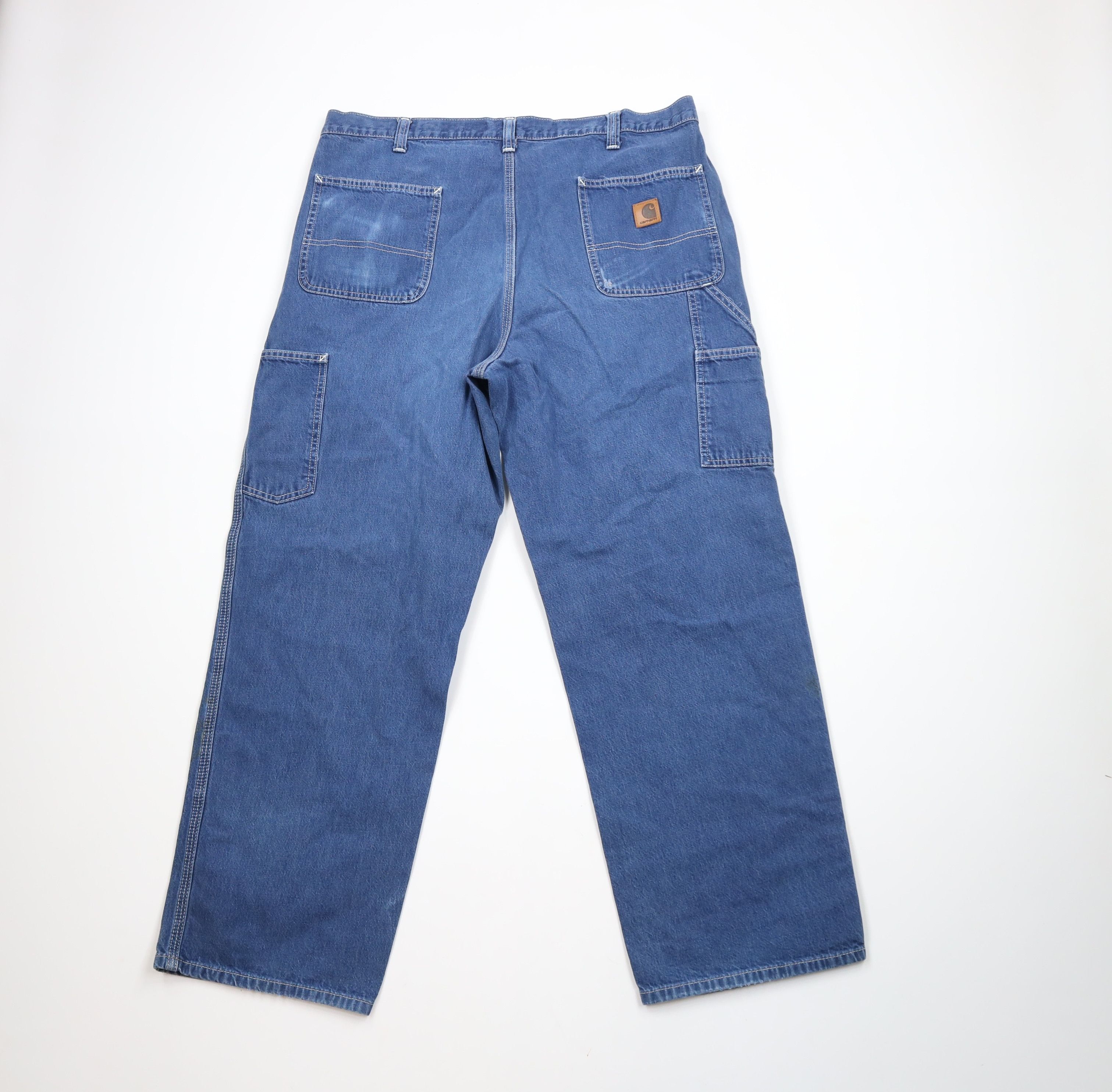 Carhartt × Vintage Vintage Carhartt Spell Out Wide Leg Dungaree Denim Jeans Size US 38 / EU 54 - 11 Thumbnail