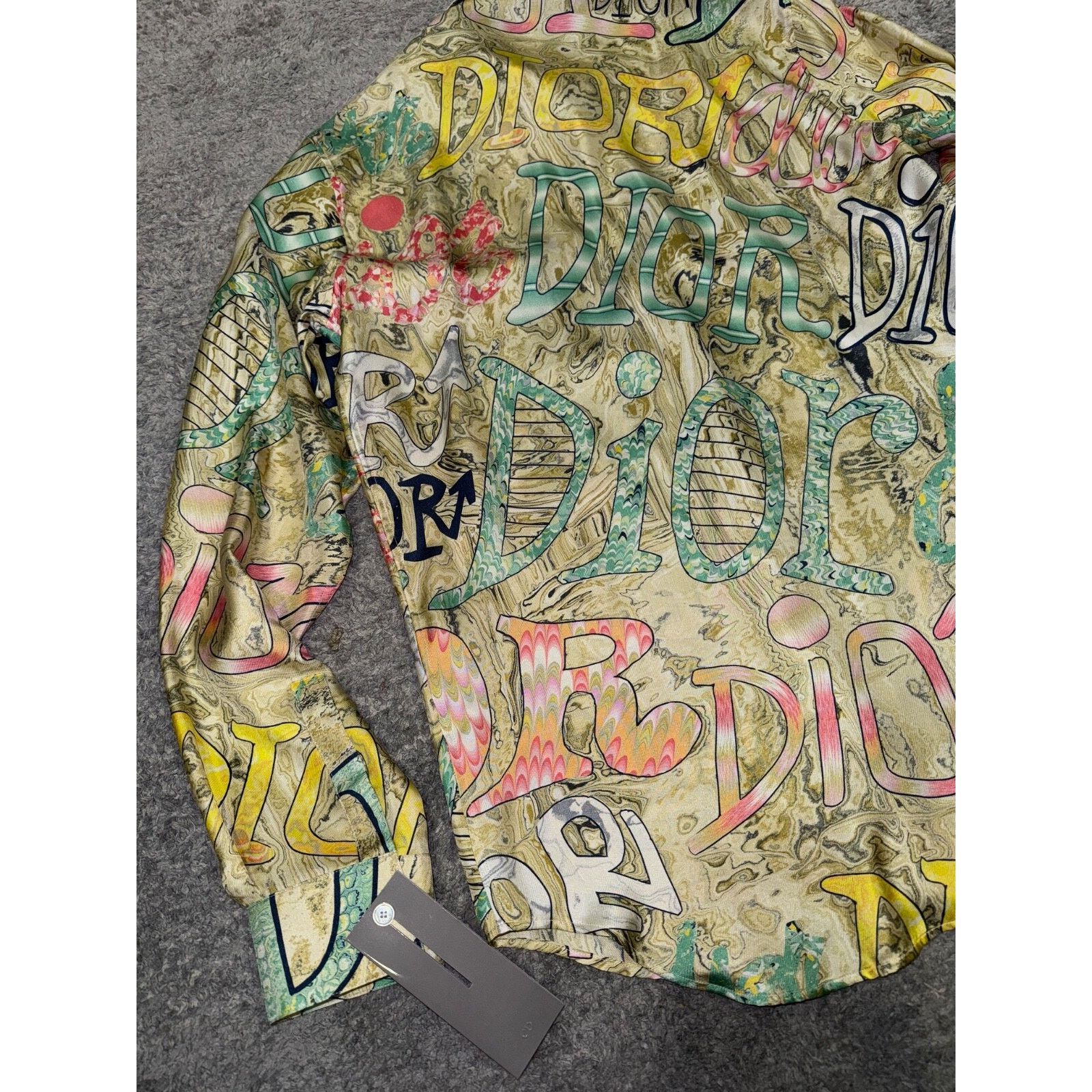 Dior Dior Shawn Stussy Silk Swirl Graffiti Logo Long Sleeve Size US M / EU 48-50 / 2 - 17 Thumbnail