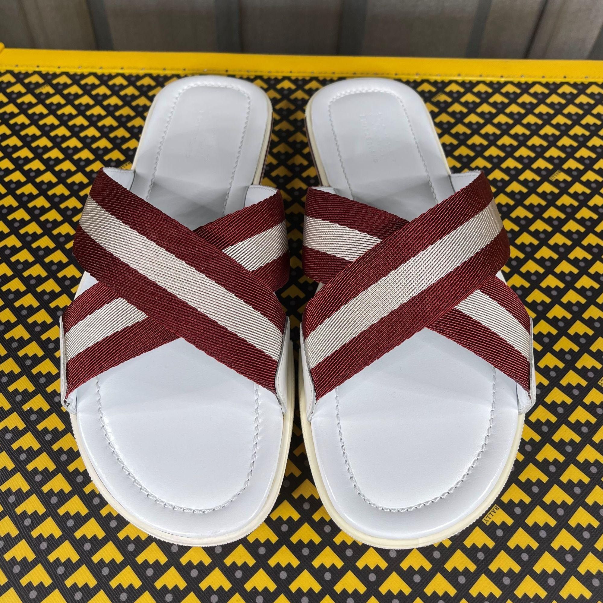 Bally Bally Bonks Red Synthetic Fabric Sandals US 6 Size US 6 / EU 39 - 2 Thumbnail