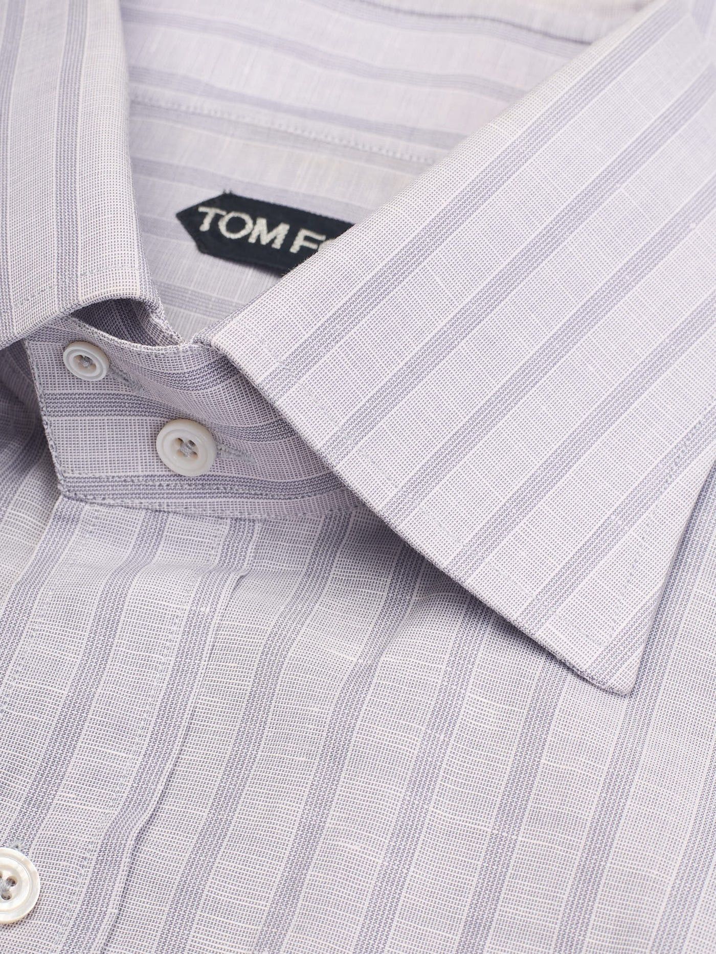 Tom Ford TOM FORD Gray Striped Cotton Dress Shirt EU 42 US 16.5 Size US M / EU 48-50 / 2 - 5 Thumbnail