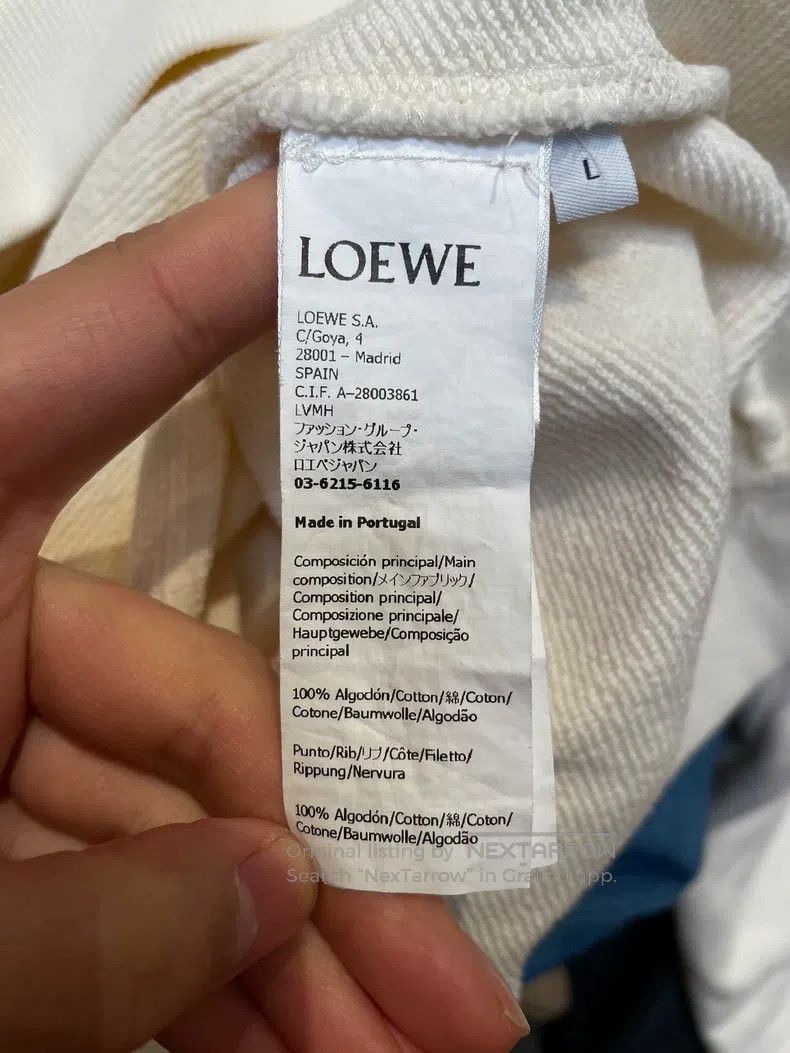 Loewe Loewe Beige Classic Leather Logo Pocket Hoodie Size L / US 10 / IT 46 - 7 Thumbnail