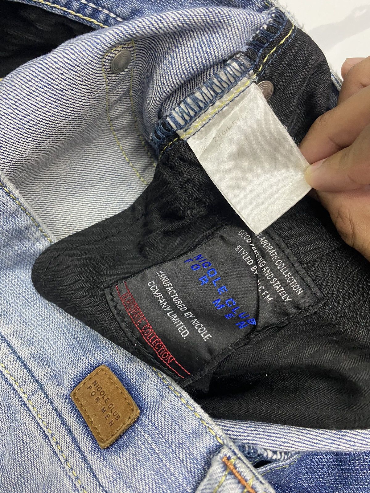 Hysteric Glamour × Nicole Club NICOLE CLUB FOR MEN DISTRESS FLARE DENIM JEANS Size US 34 / EU 50 - 10 Thumbnail
