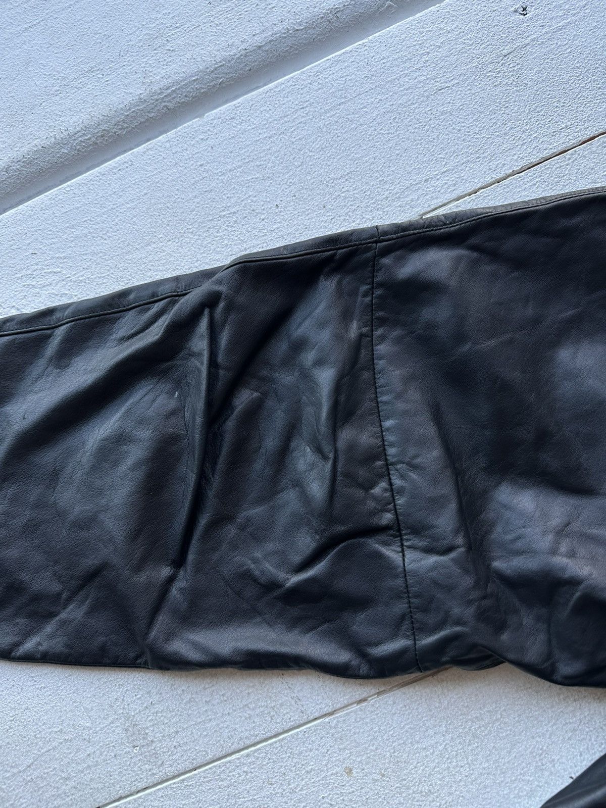 Leather 🚨Vintage leather pants motorcycles Black LUXURY Y2K Size 26" / US 2 / IT 38 - 6 Thumbnail