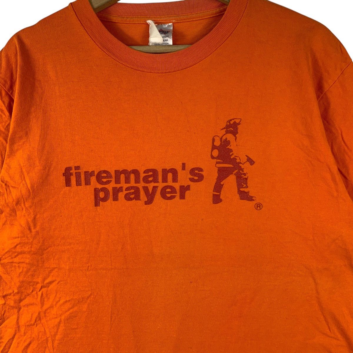 Vintage FIREMAN’S PRAYER Poem Song Unsung Hero Tee Shirt